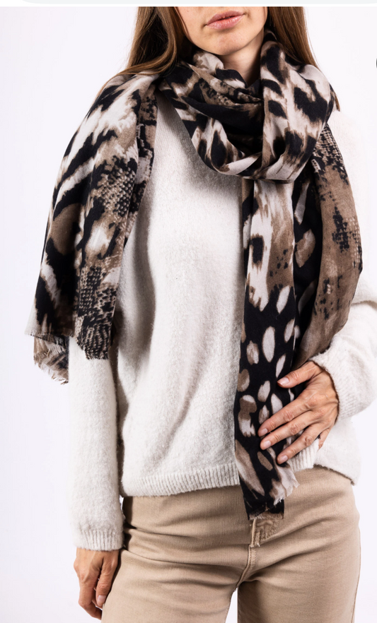 foulard imprimé léopard