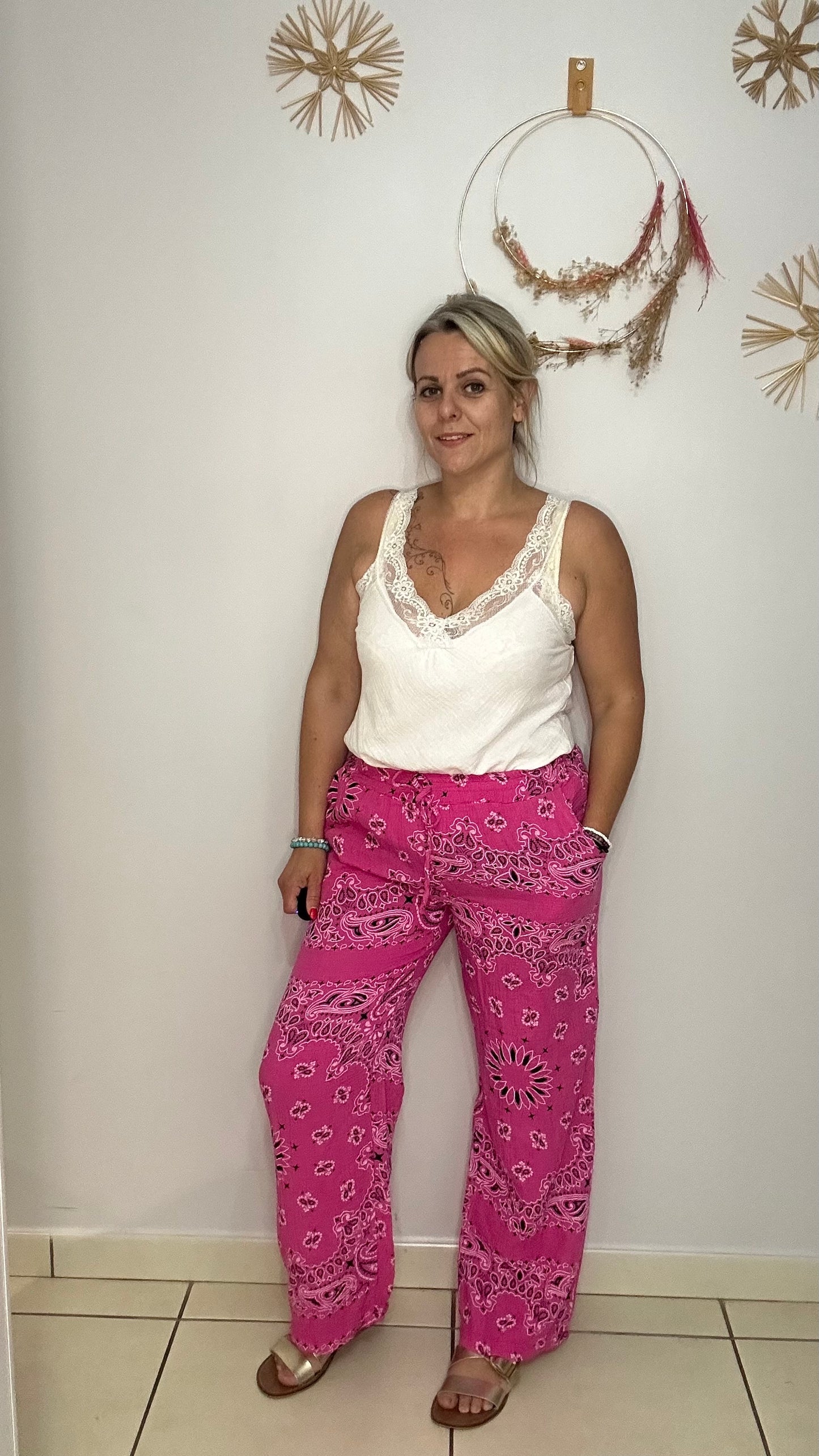 Pantalon en gaze de coton
