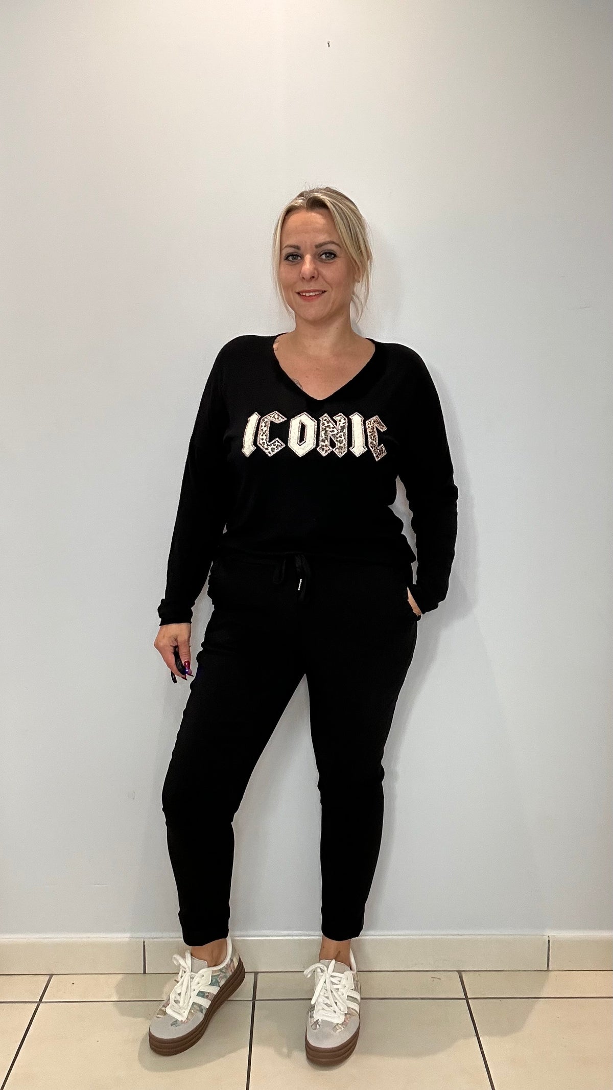 Pull fin imprimé « Iconic »🖤