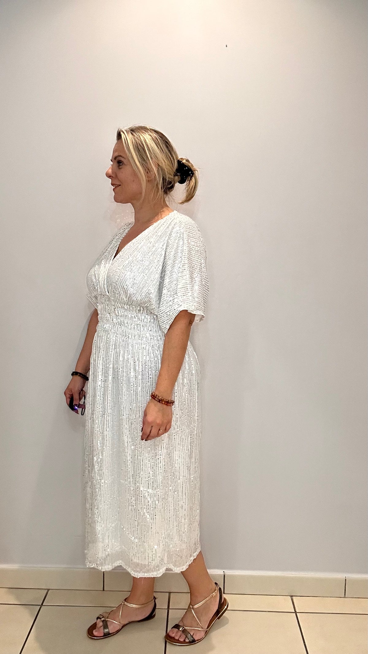 La robe magique mi longue à sequins