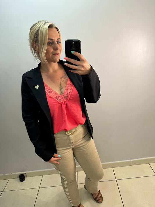 Blazer noir petit cœur