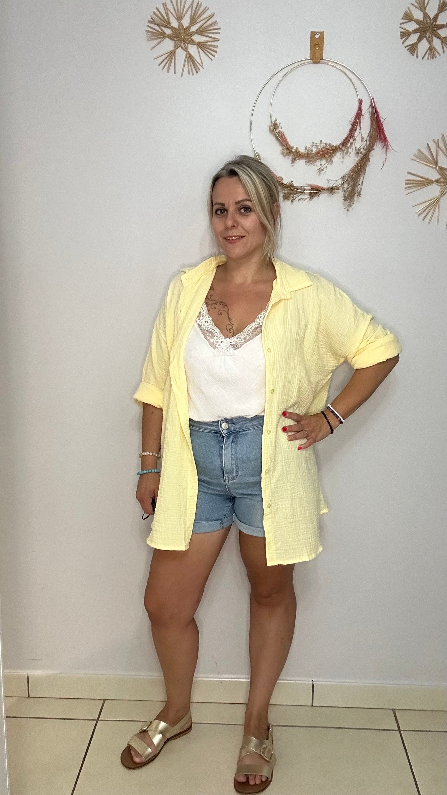 Chemise en gaze de coton