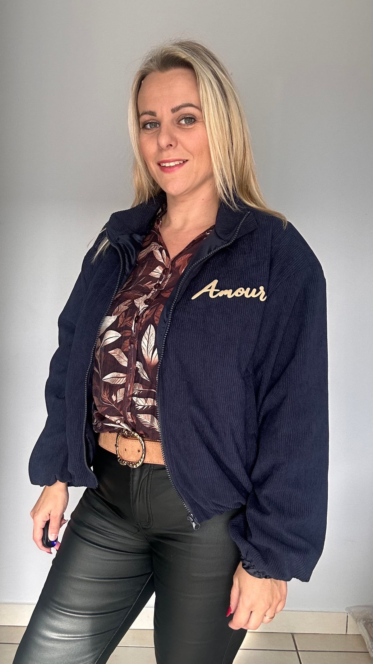 Veste en velours « Amour » 🤎