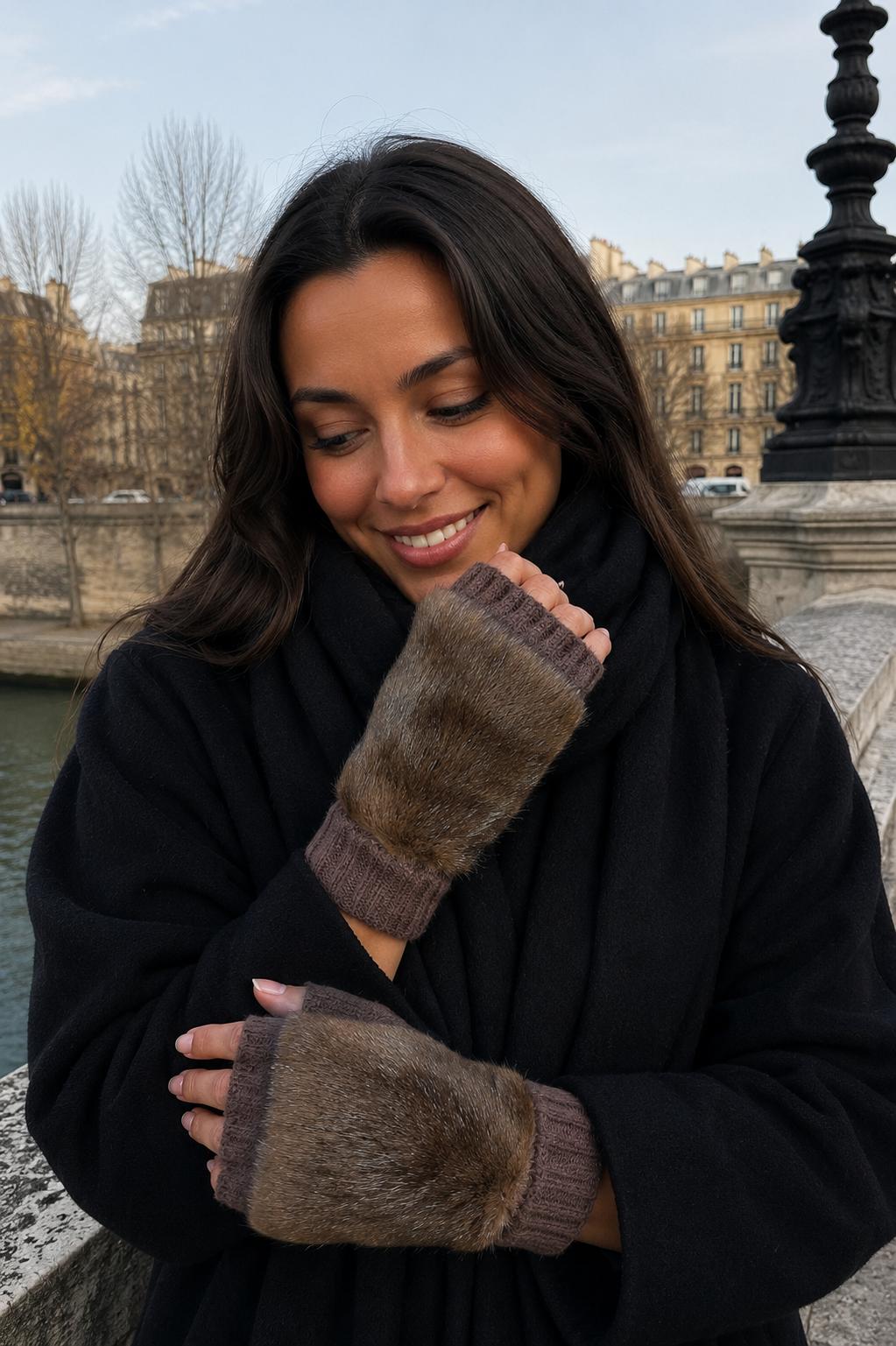 Gants élégants fourrure ✨