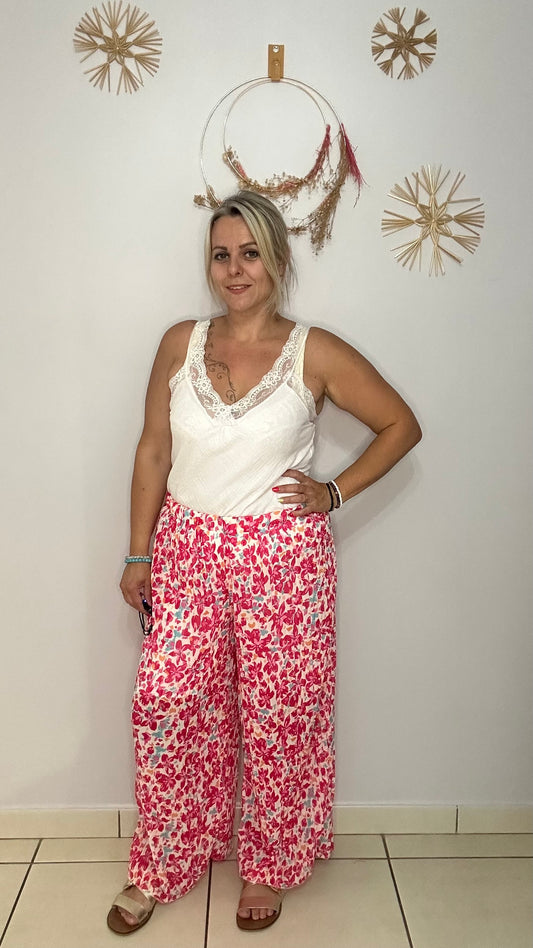 Pantalon fluide plissé