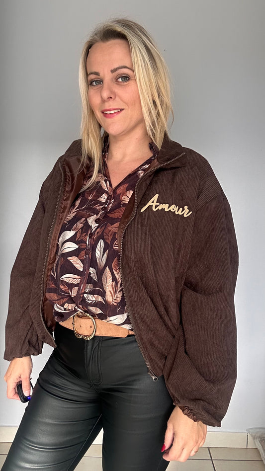 Veste en velours « Amour » 🤎
