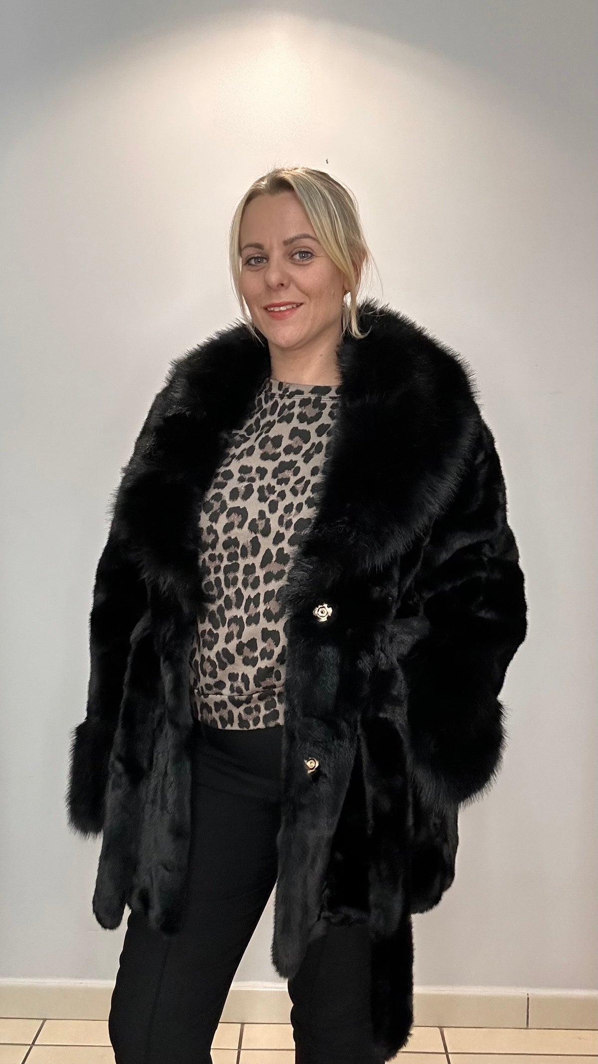 Manteau long en fausse fourrure ✨