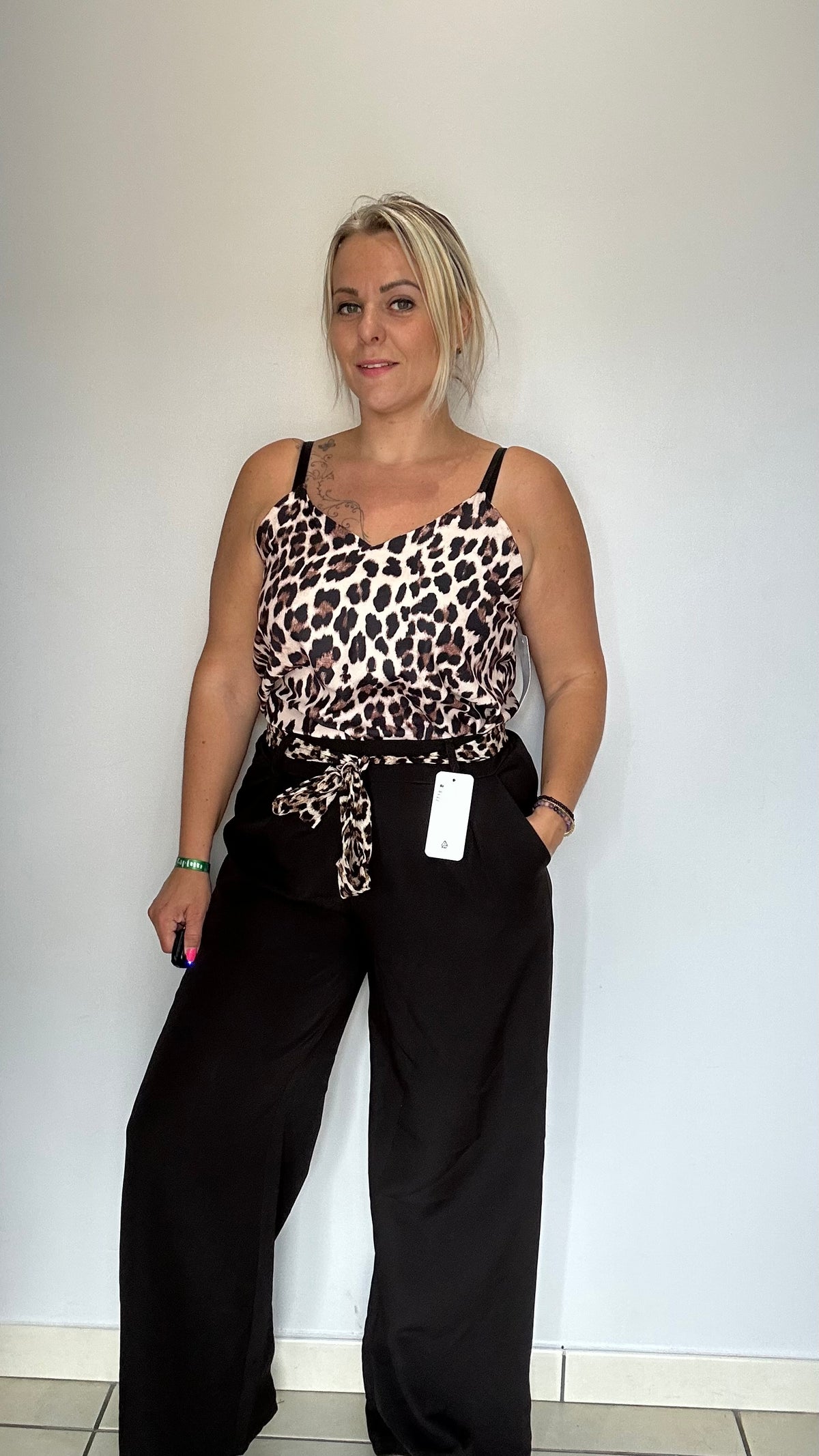 Pantalon Avec Ceinture Léopard