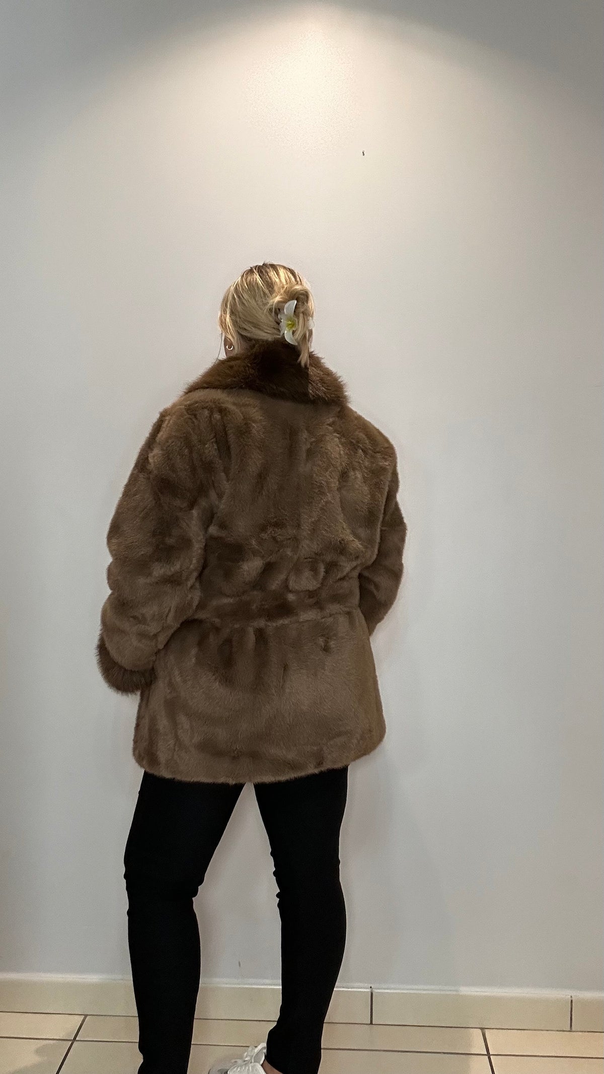 Manteau long en fausse fourrure ✨