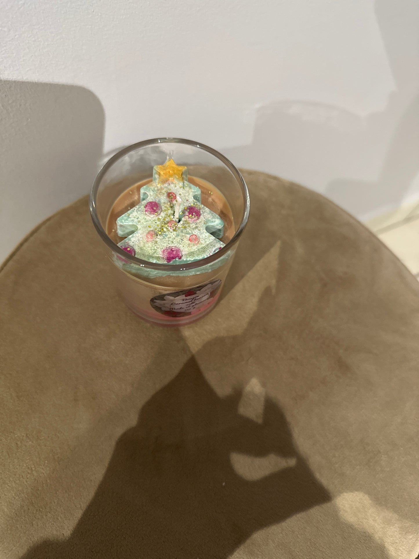 Bougie sapin de Noël odeur caramel beurre salé