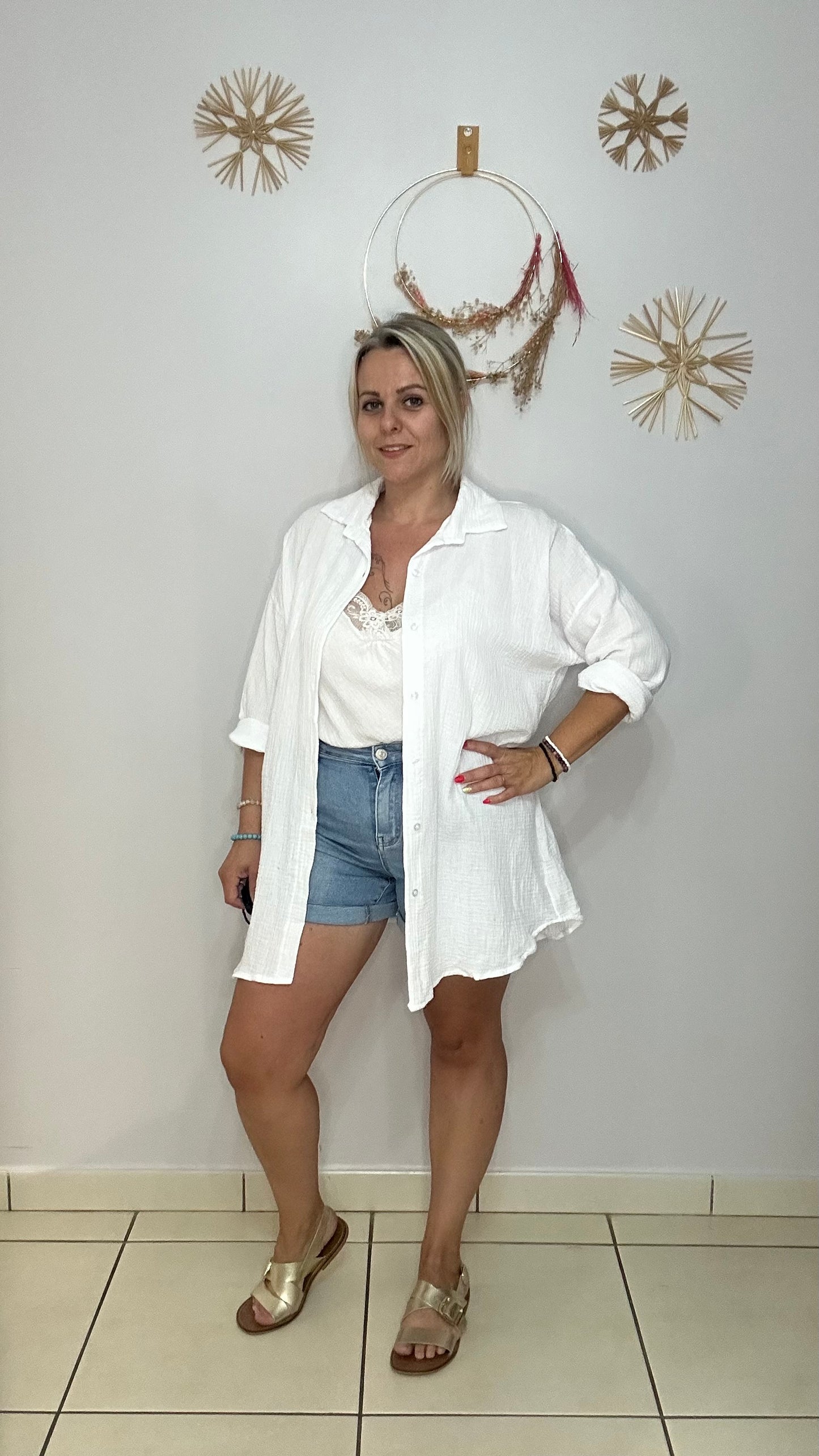 Chemise en gaze de coton