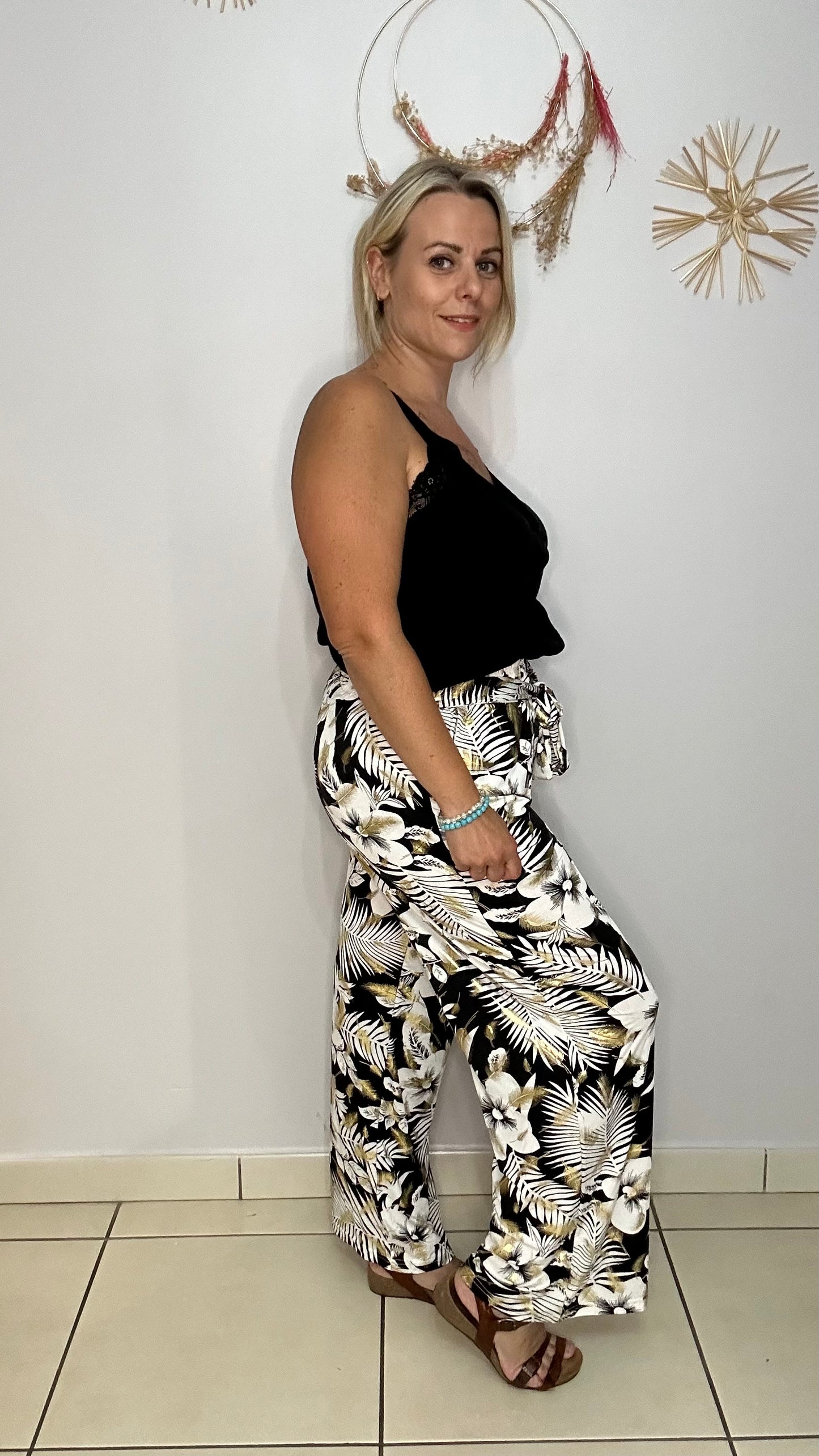 🌺 Le pantalon magique Fleur Tropicale 🌺 (J2238-28)