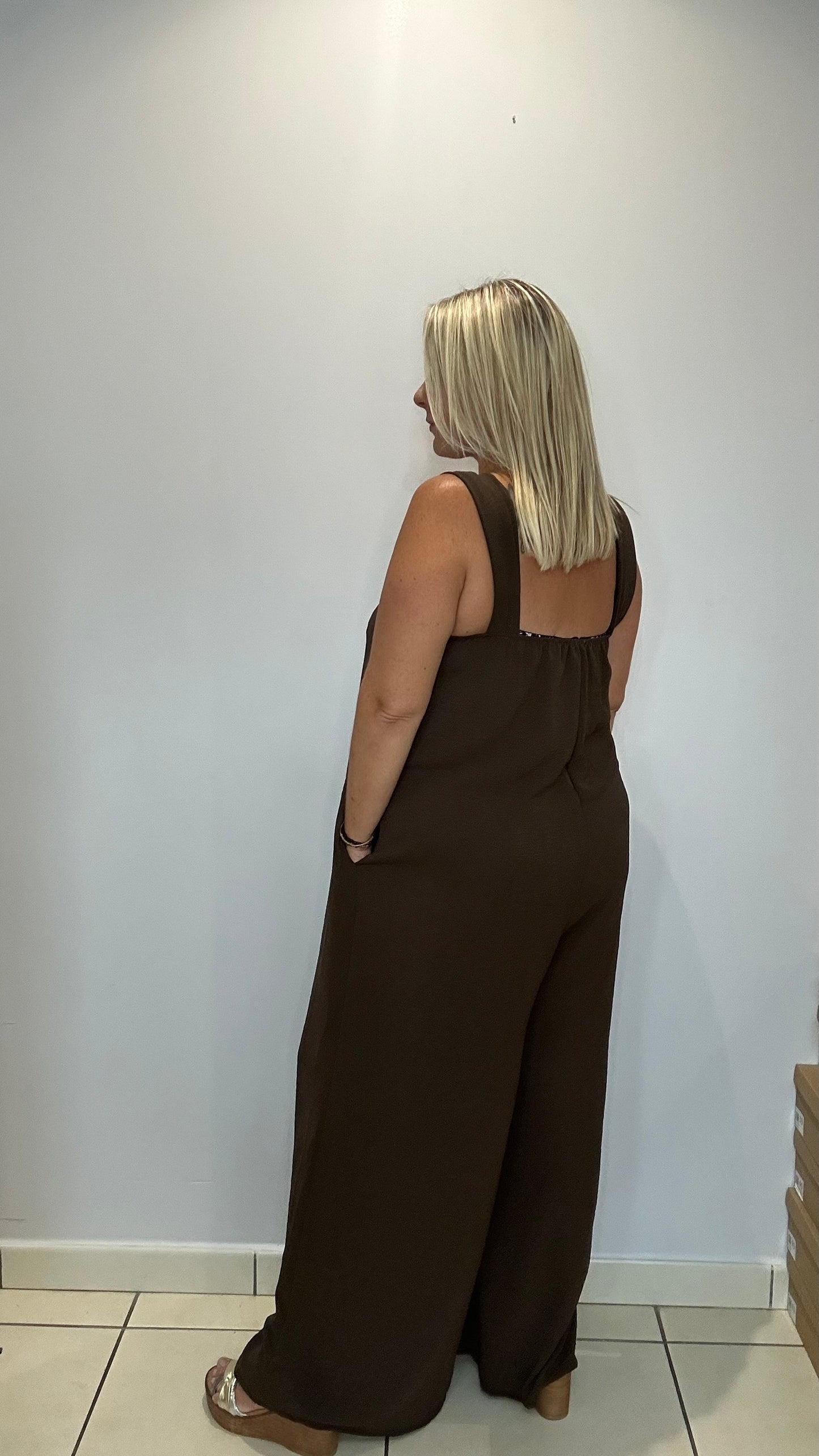 Combi Pantalon bretelle Uni