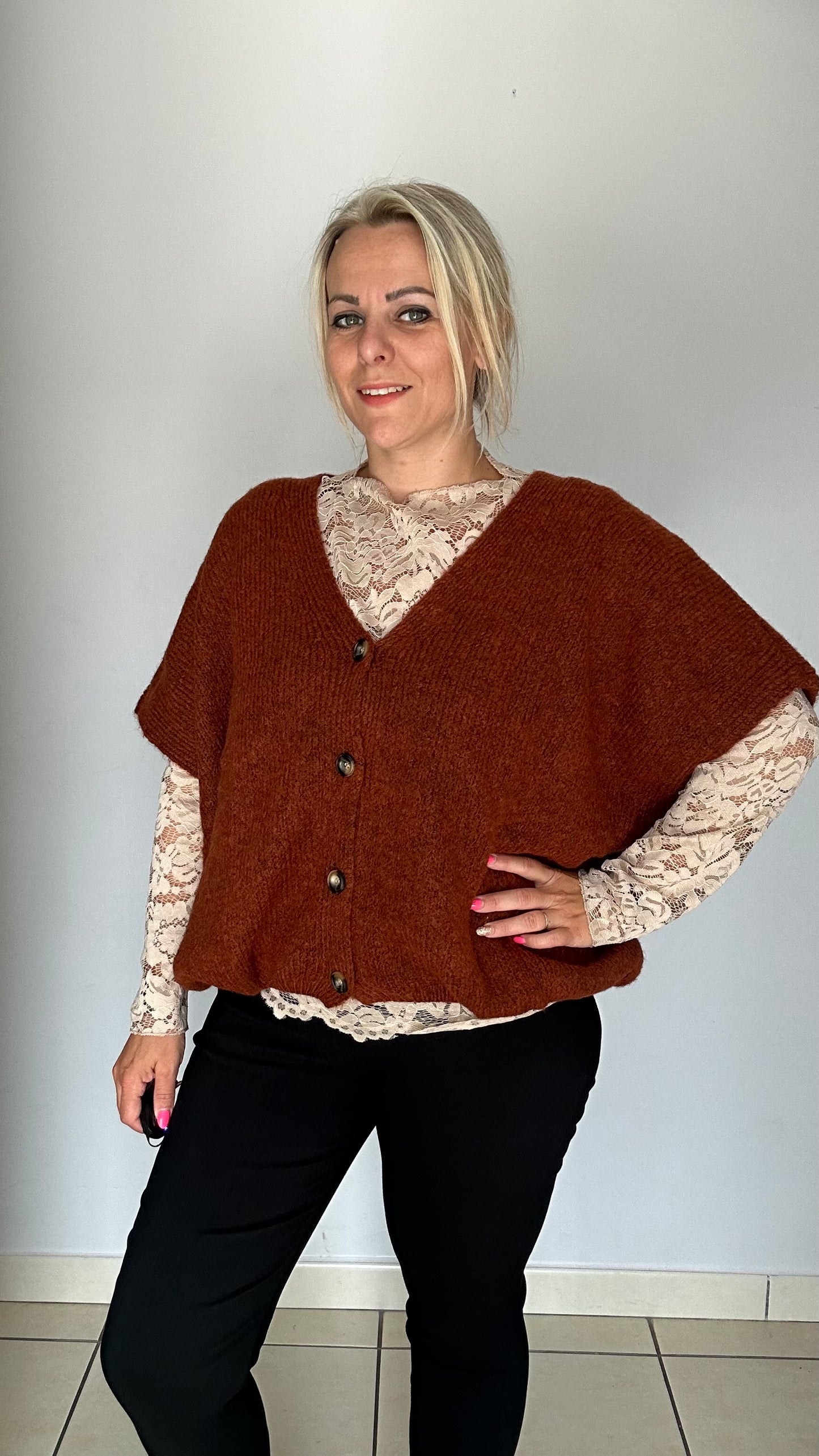Gilet tout doux à manches🤍