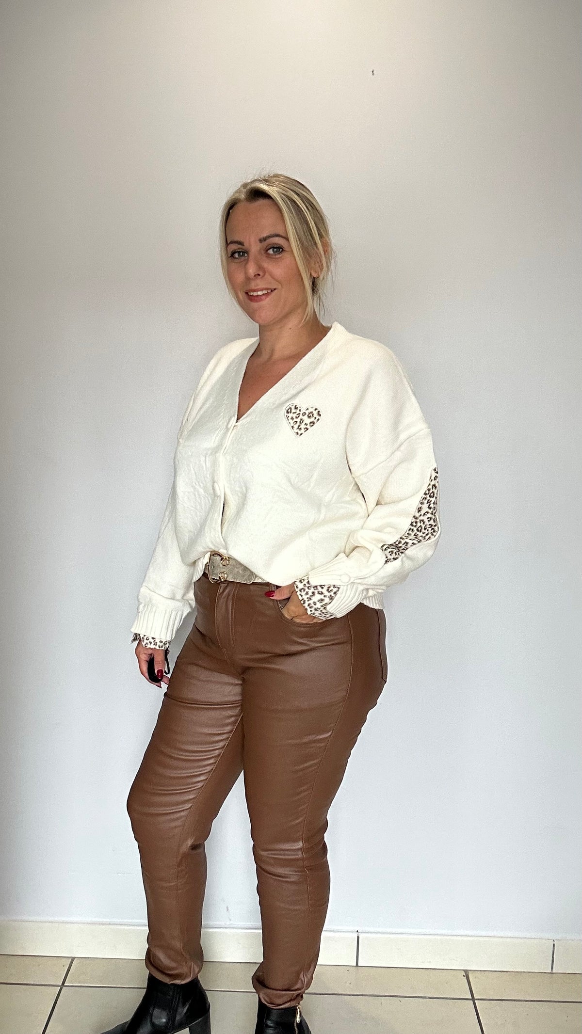 Gilet cœur léopard 🐆🤎
