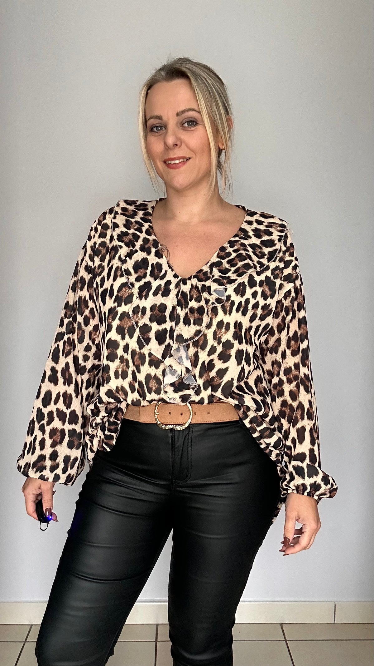 Blouse fluide imprimée léopard 🐆