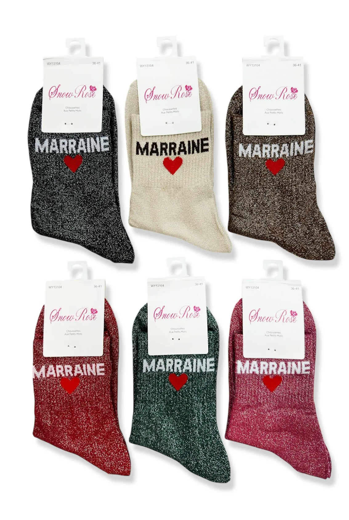 Chaussettes brillantes marraine