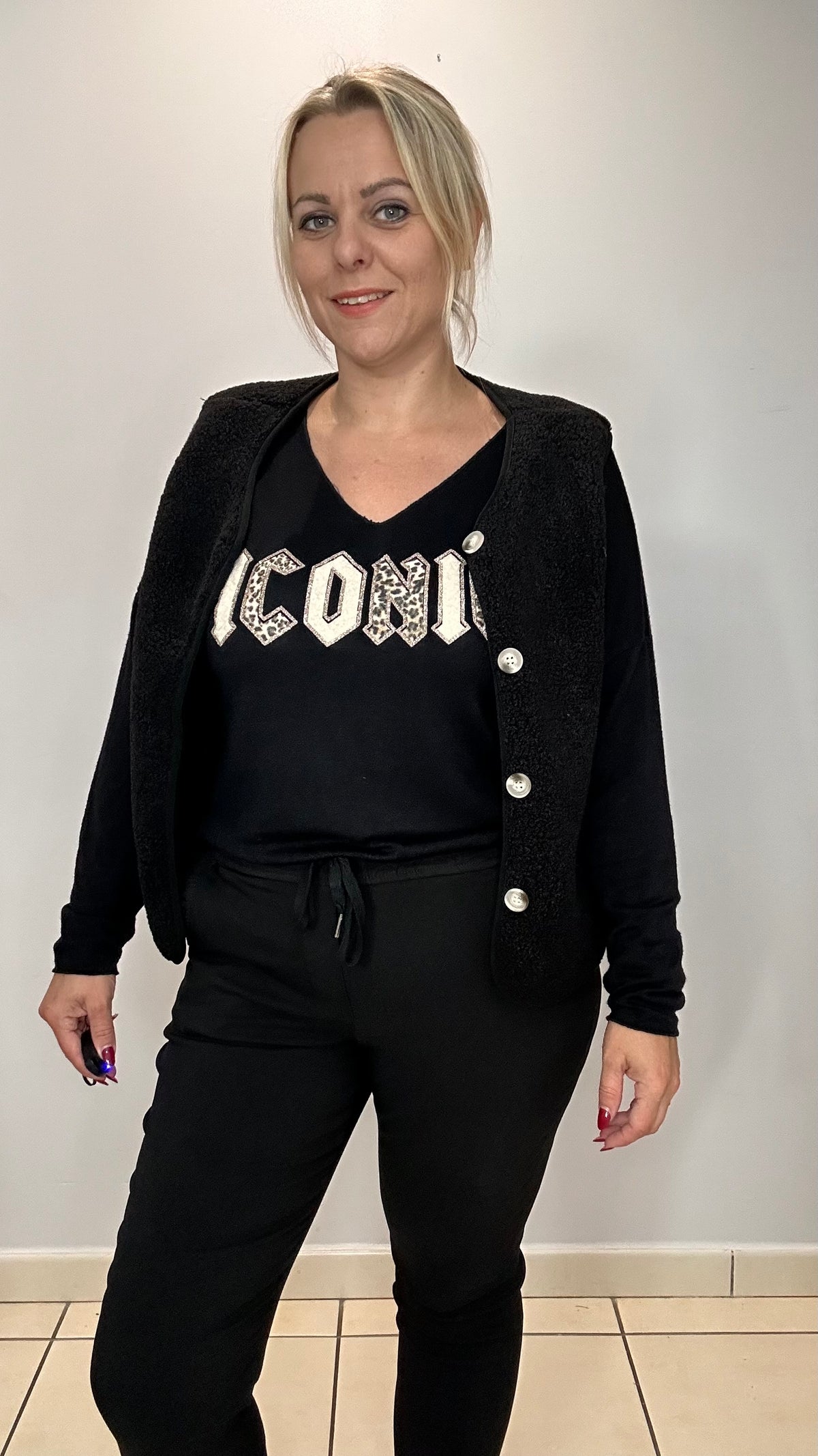 Pull fin imprimé « Iconic »🖤
