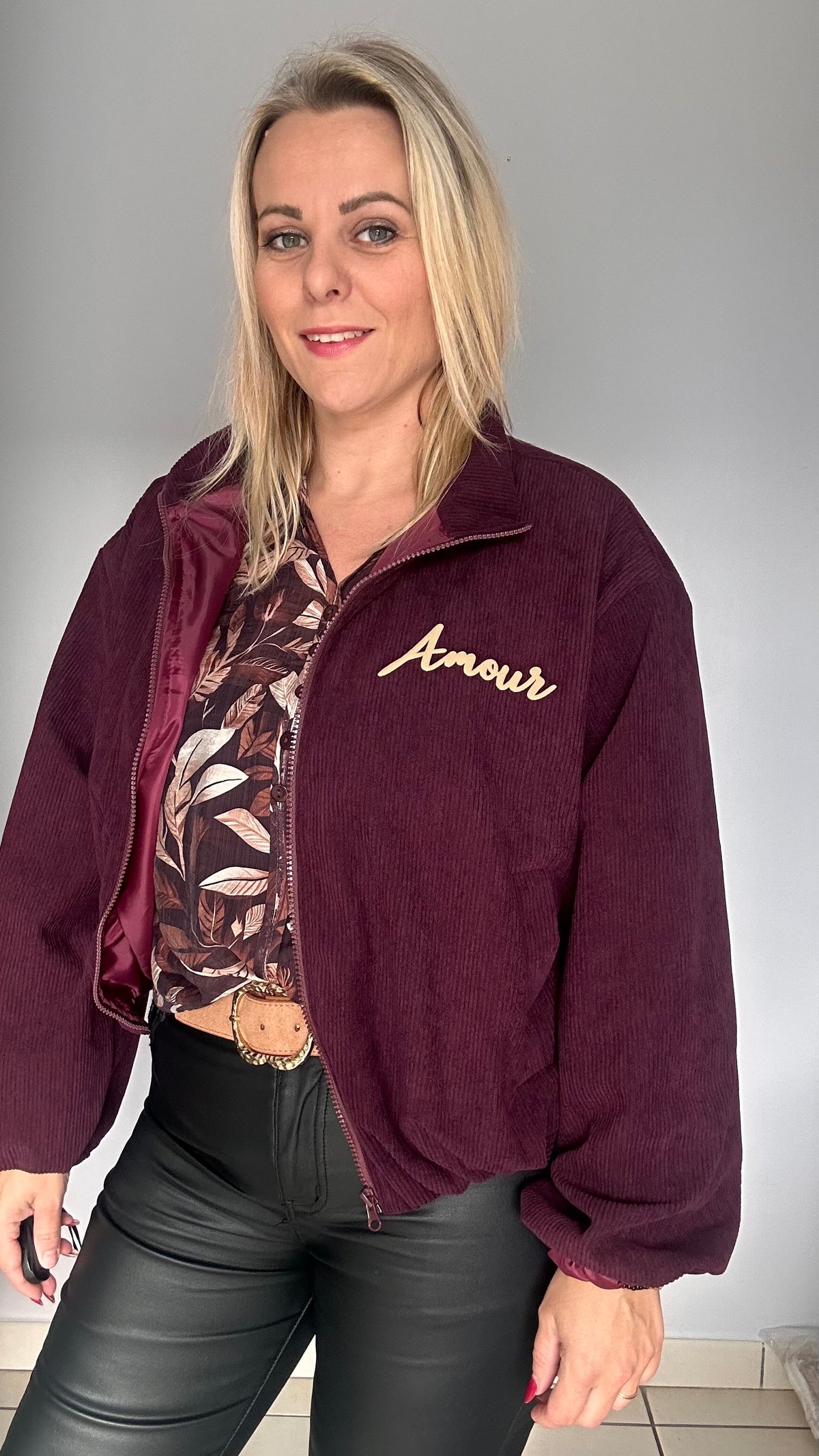 Veste en velours « Amour » 🤎