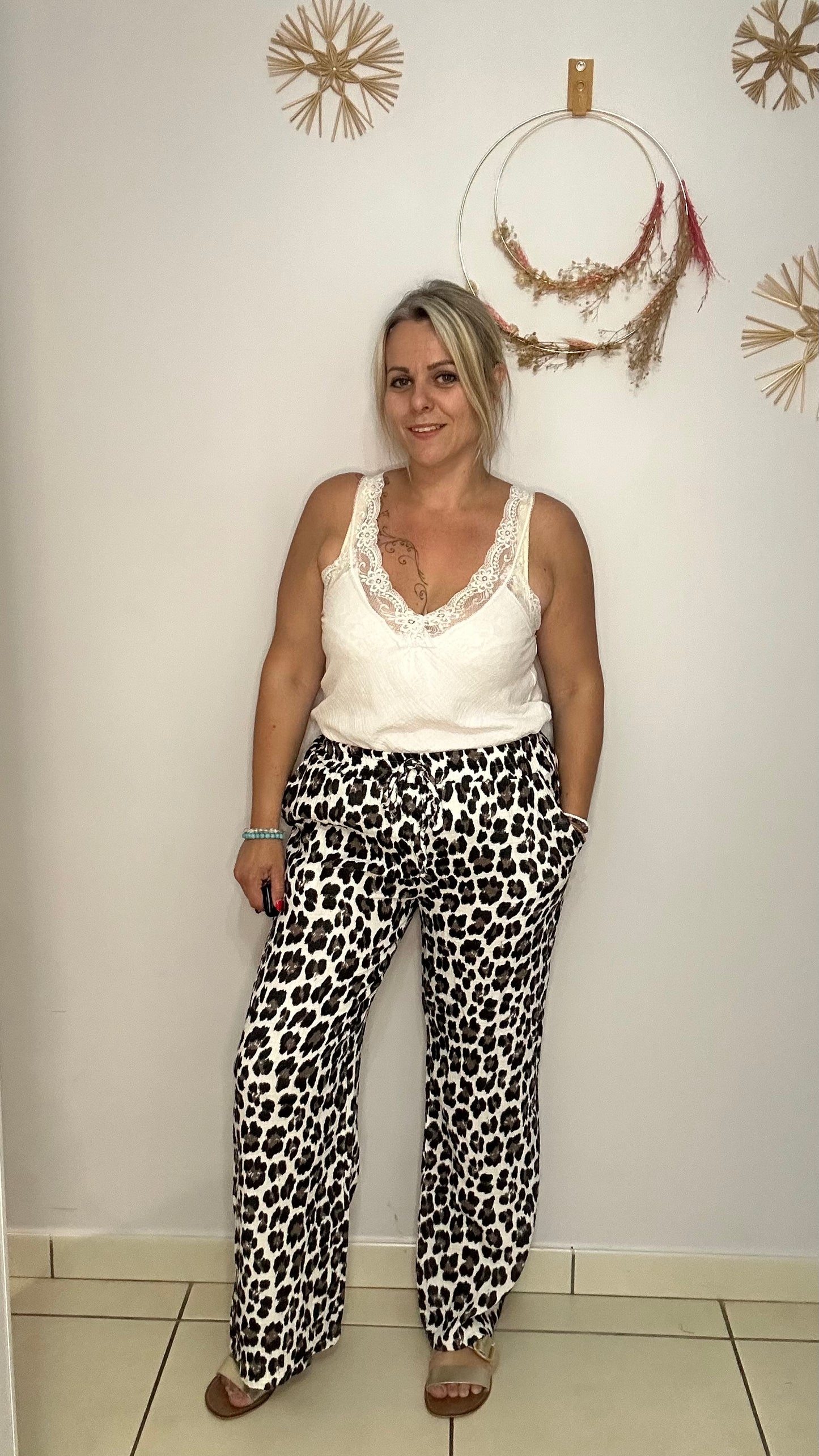 Pantalon en gaze de coton