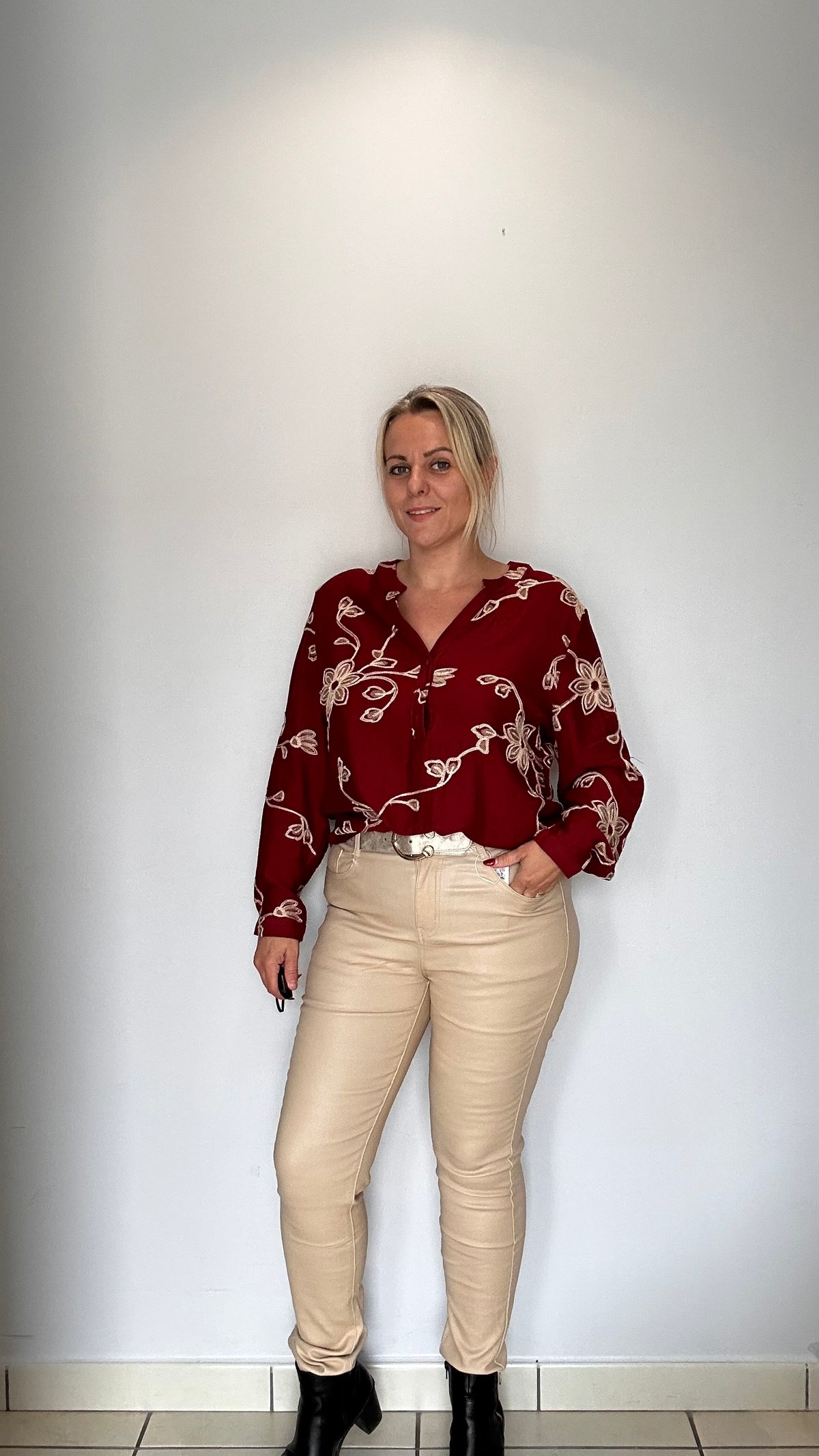 ❤️ Blouse brodée rouge