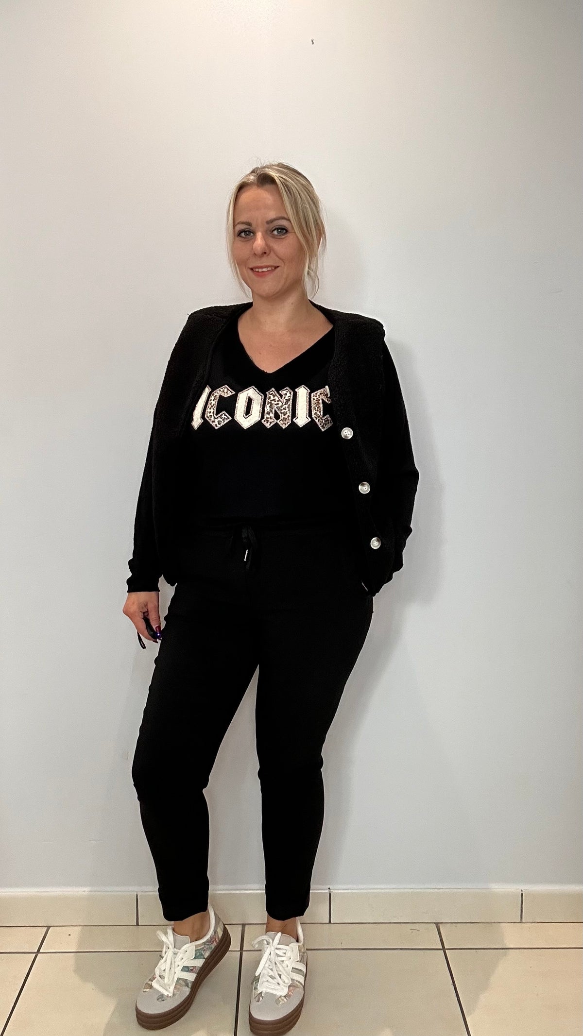 Pull fin imprimé « Iconic »🖤