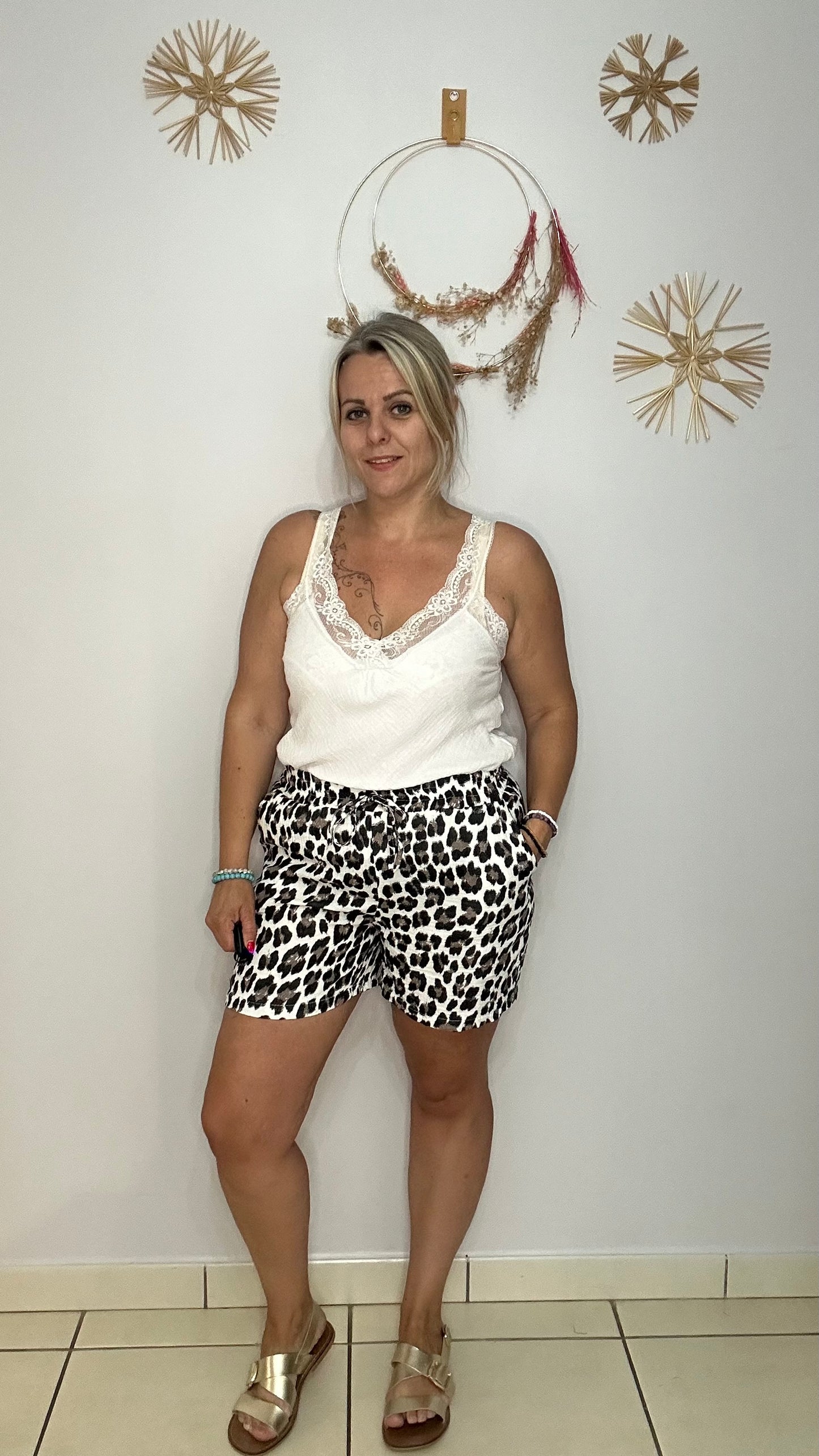Short en gaze de coton