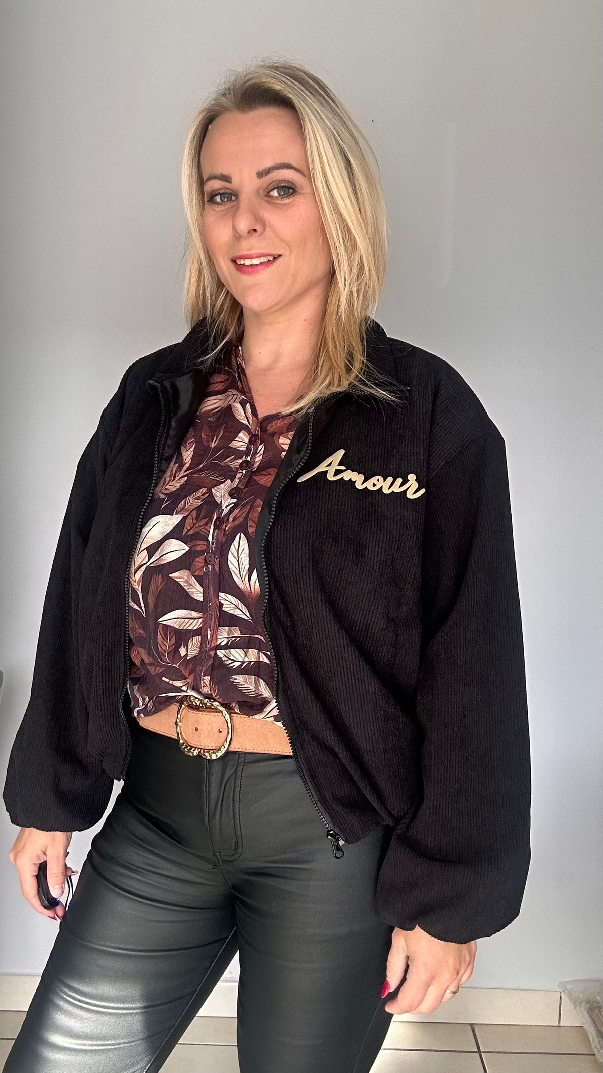 Veste en velours « Amour » 🤎