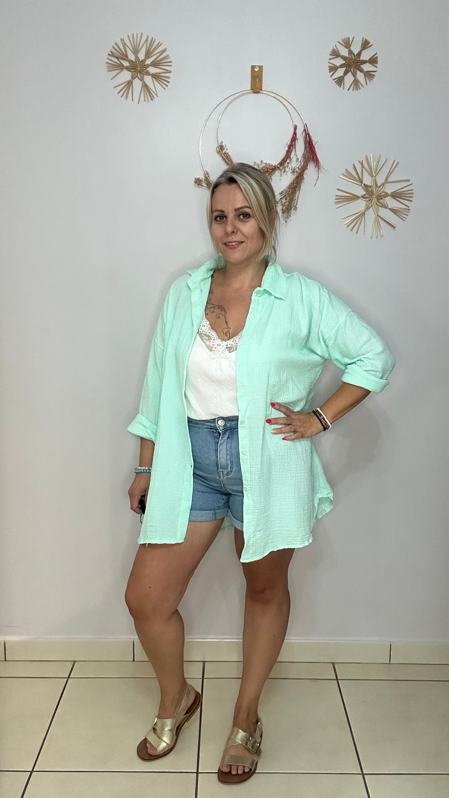 Chemise en gaze de coton