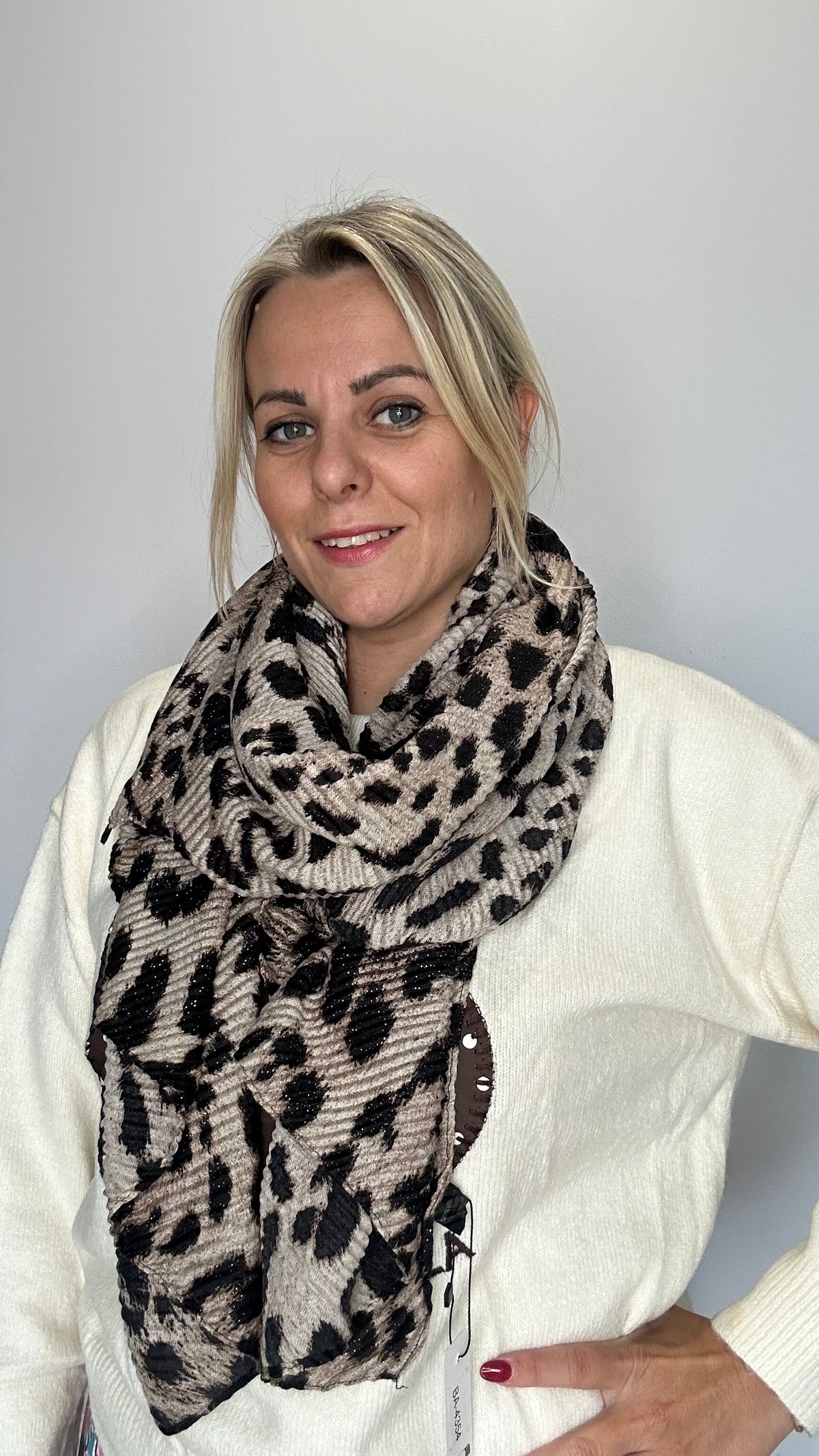 Foulard gaufré léopard