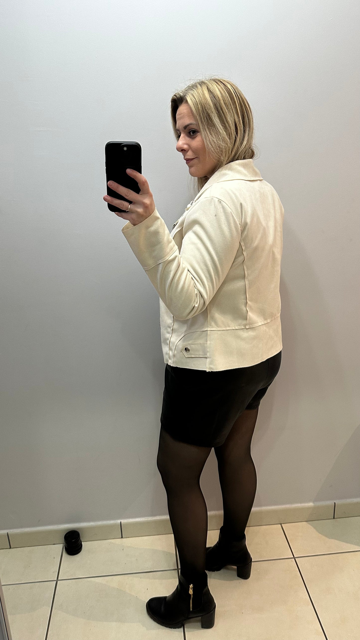 Veste suédine style biker