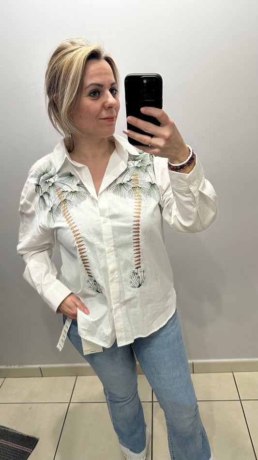 Chemise imprimé palmiers