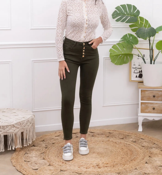 Jean skinny kaki