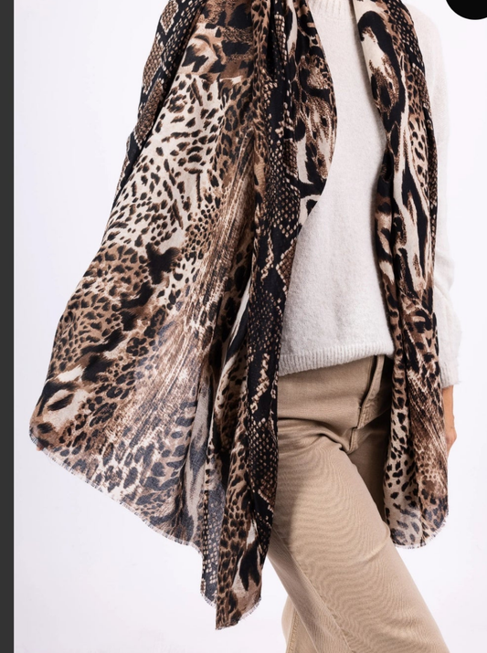 foulard imprimé léopard
