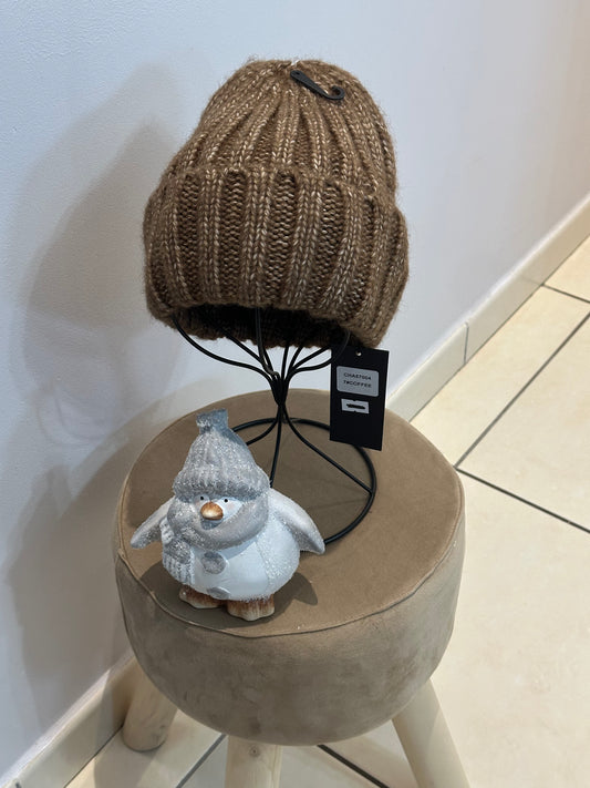 Bonnet tout doux couleur café