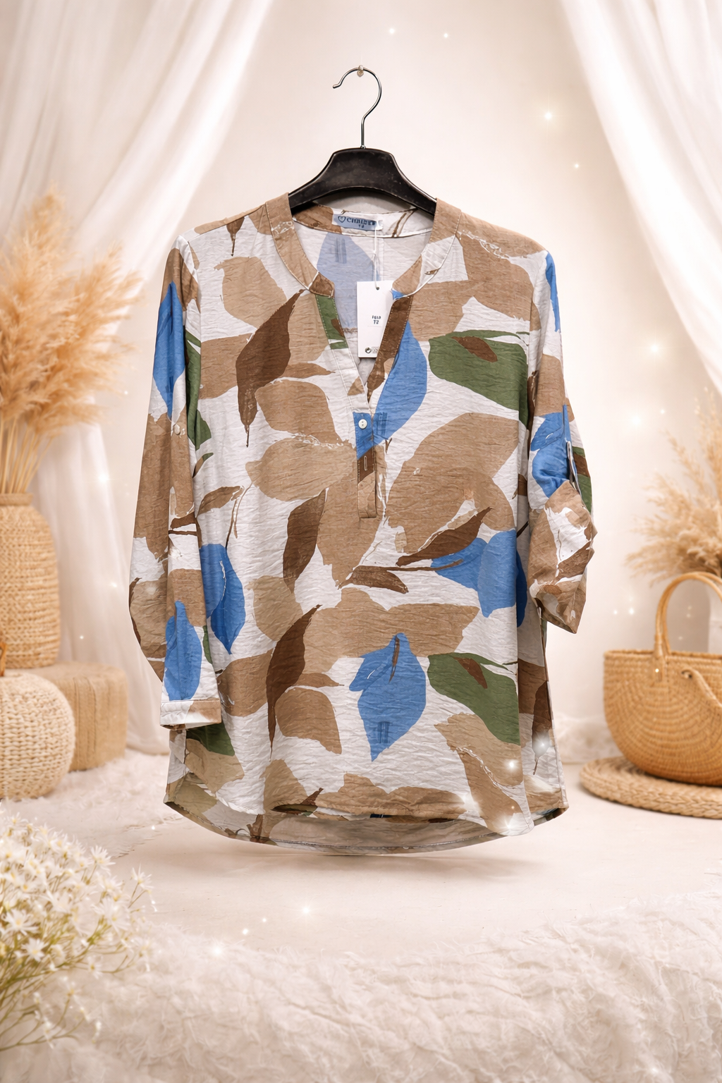 Blouse Imprimé marron