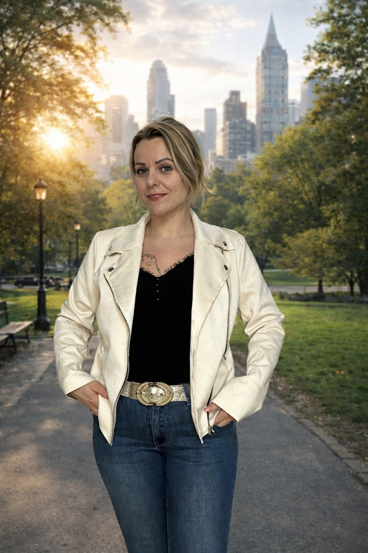 Veste suédine style biker