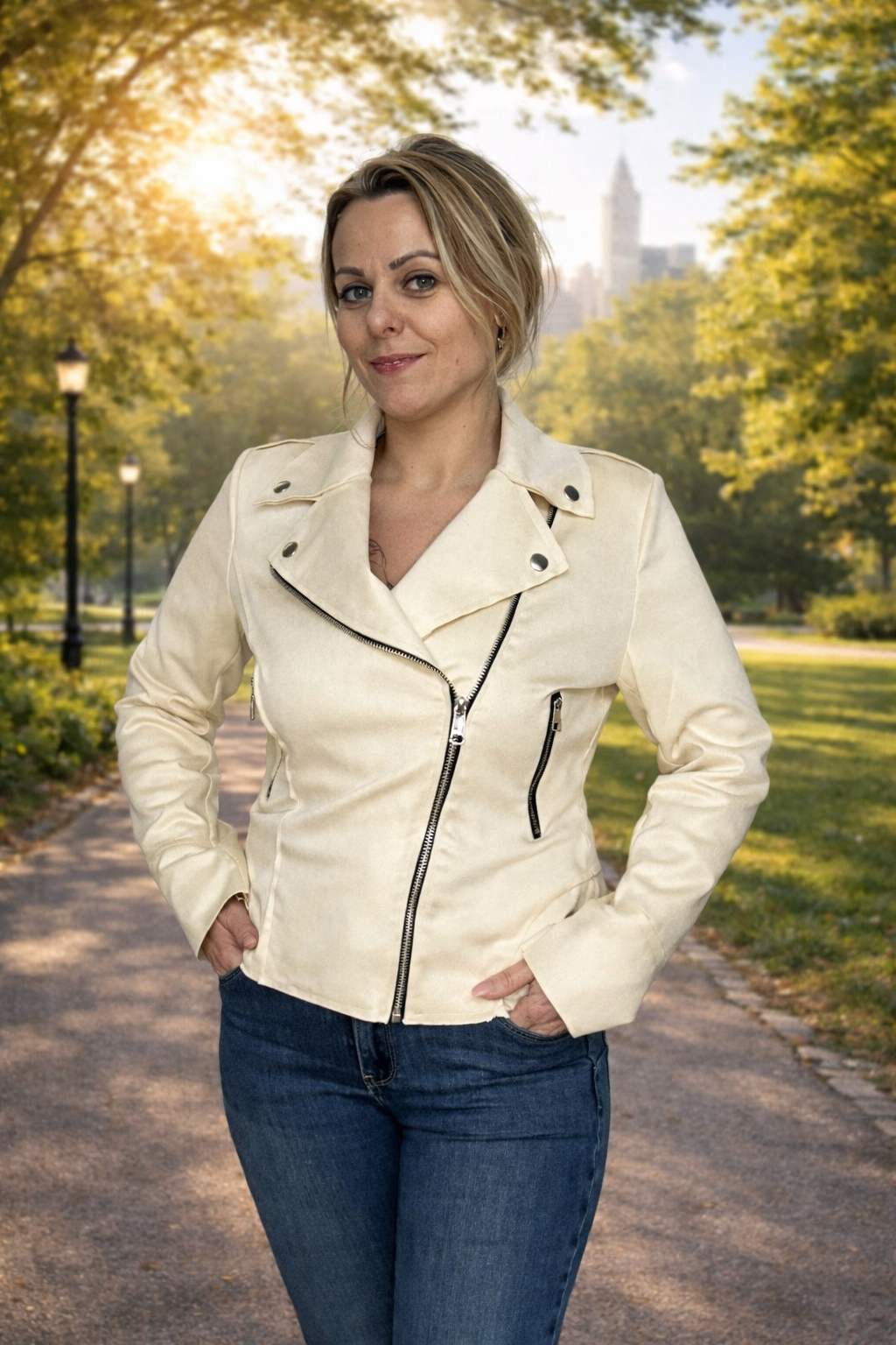 Veste suédine style biker