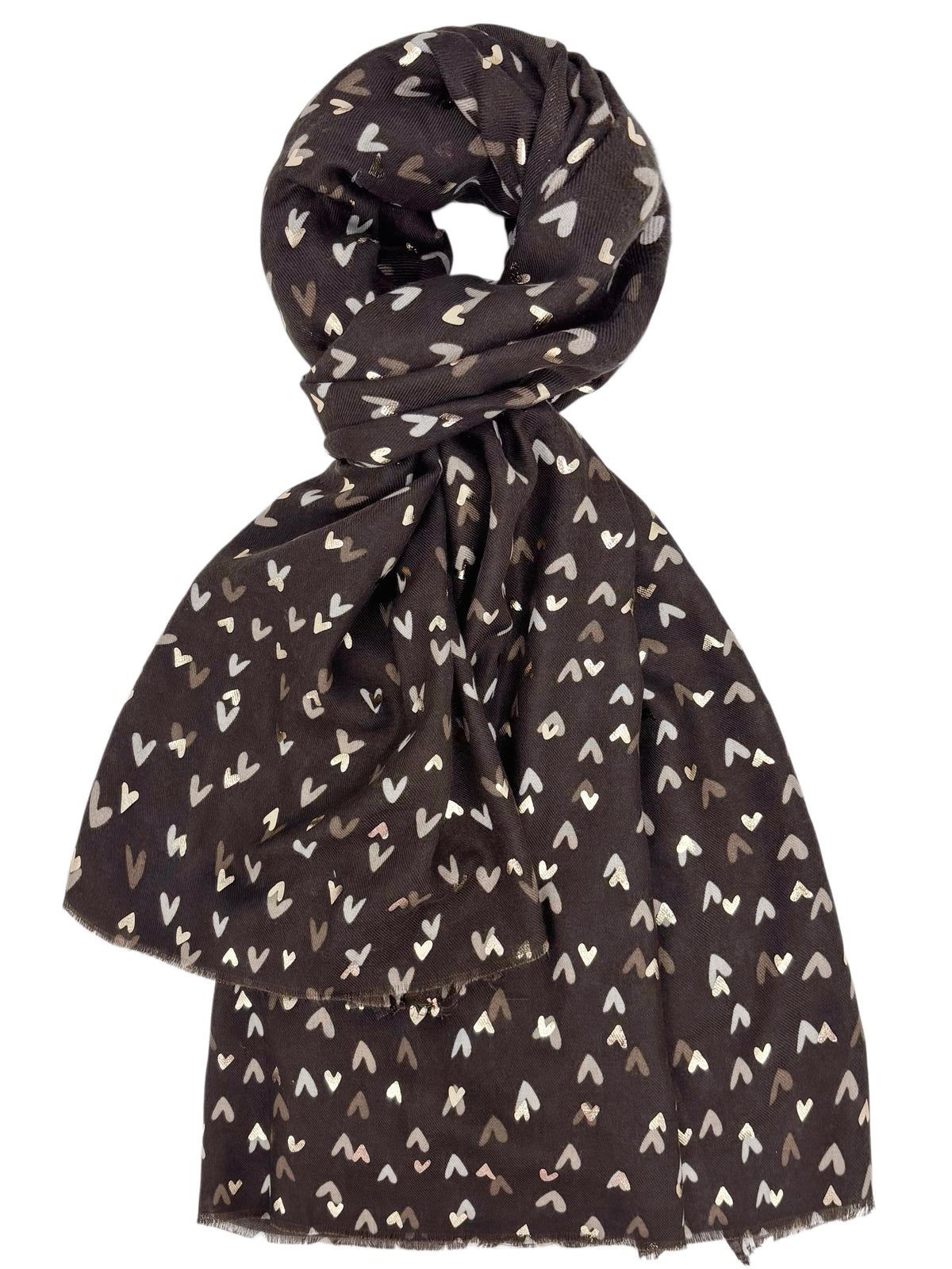 Foulard cœur avec dorure