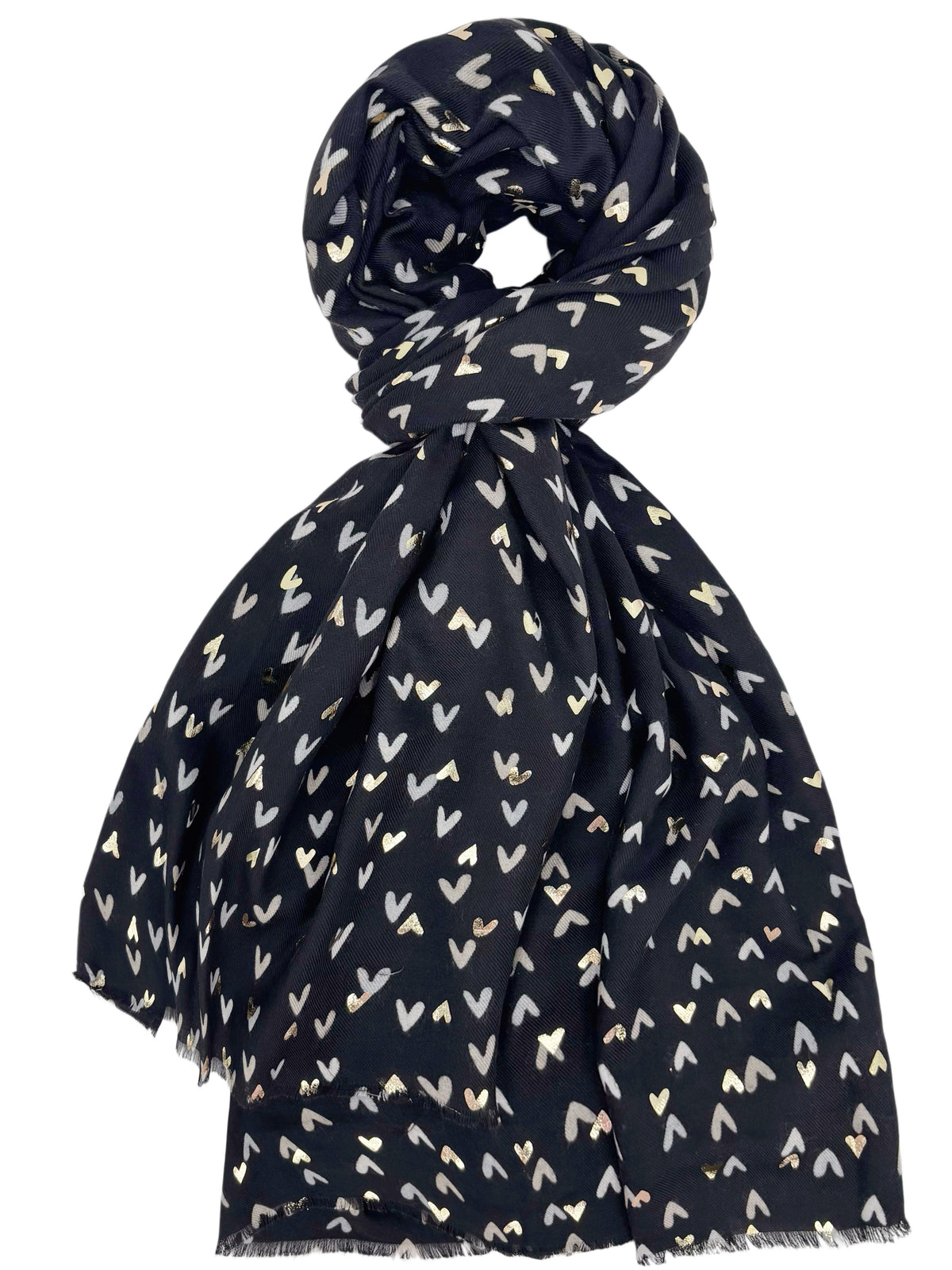 Foulard cœur avec dorure