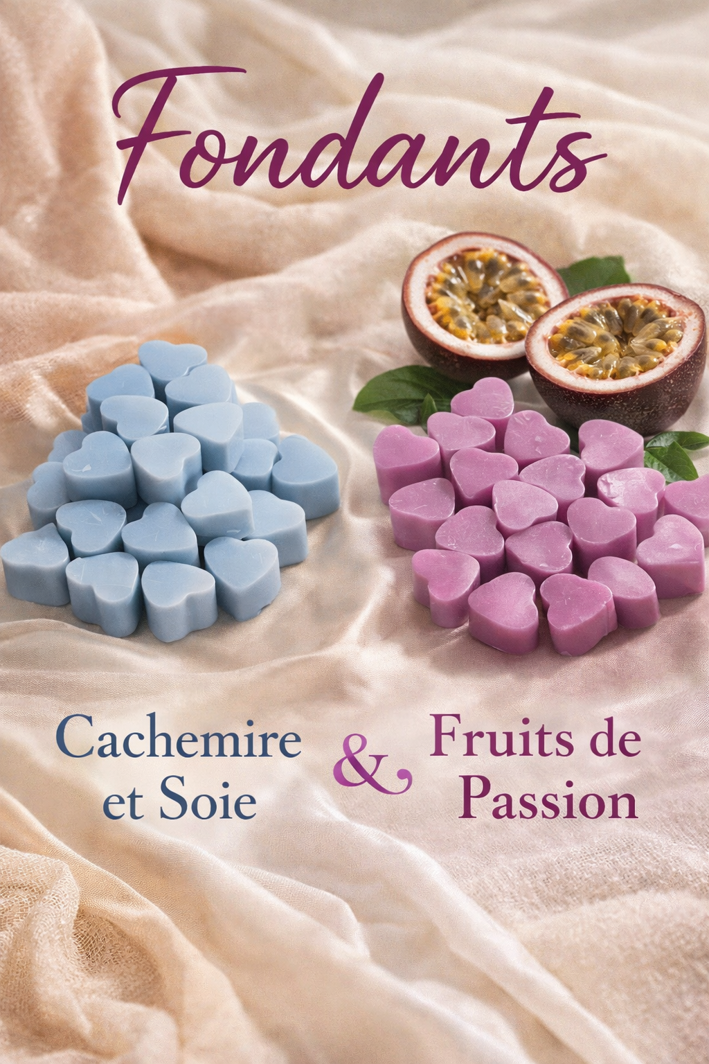 Sachet de fondants « fruit de la passion » et « cachemire et soie »