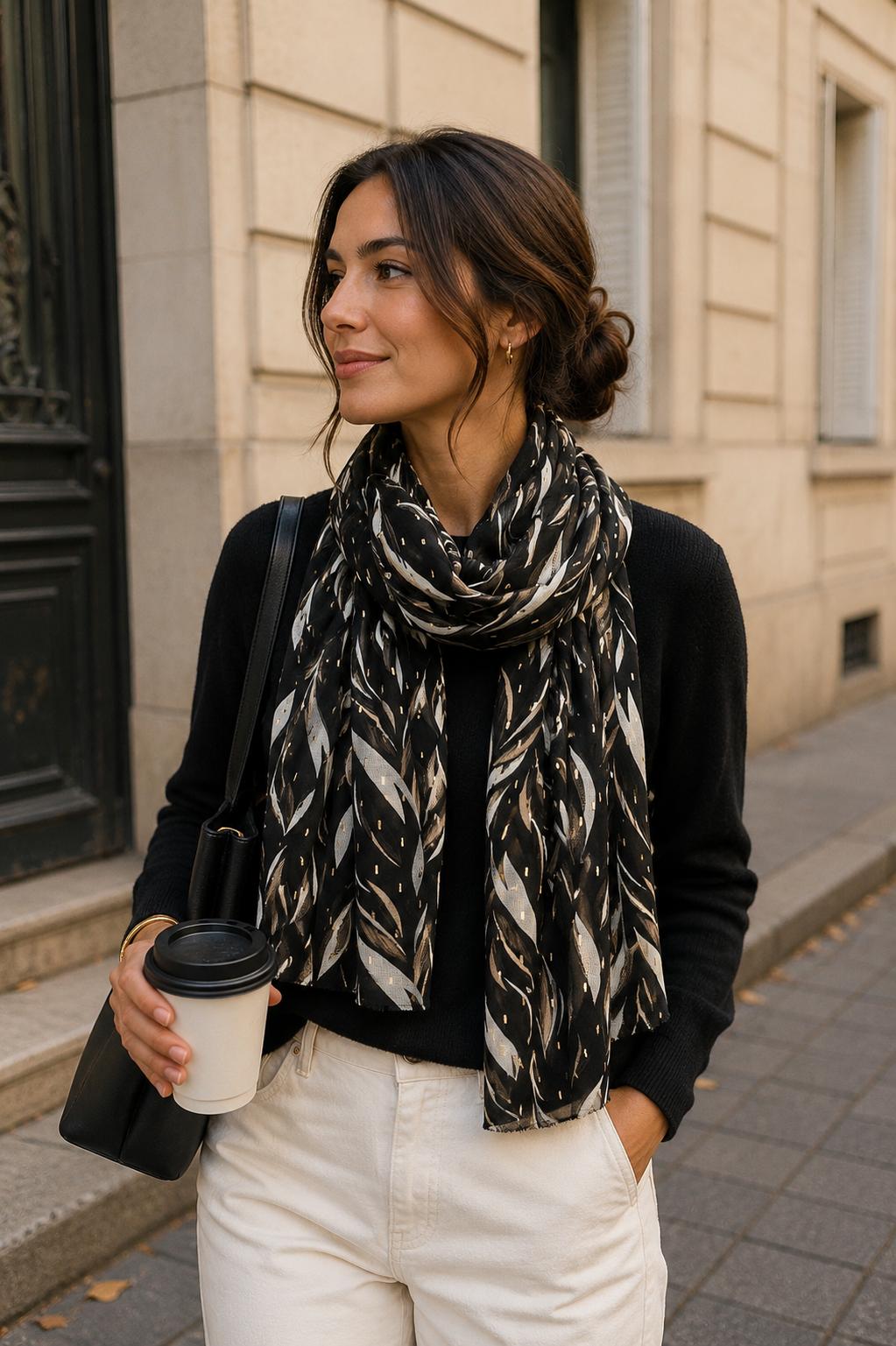 Foulard avec dorure