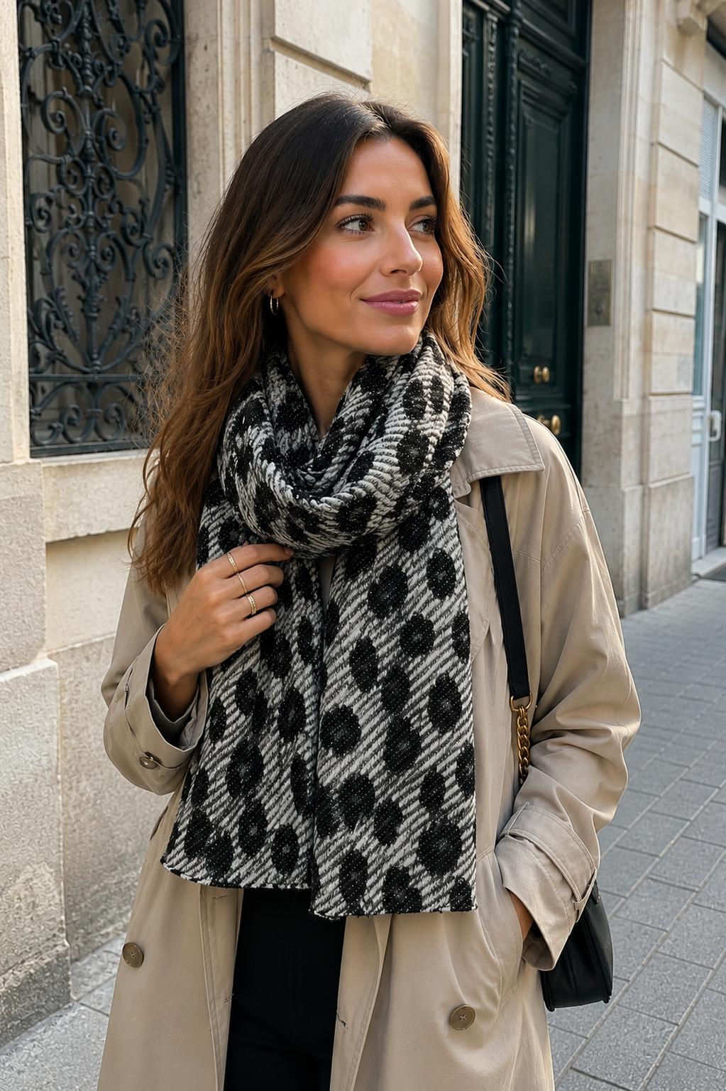 Foulard gaufré léopard