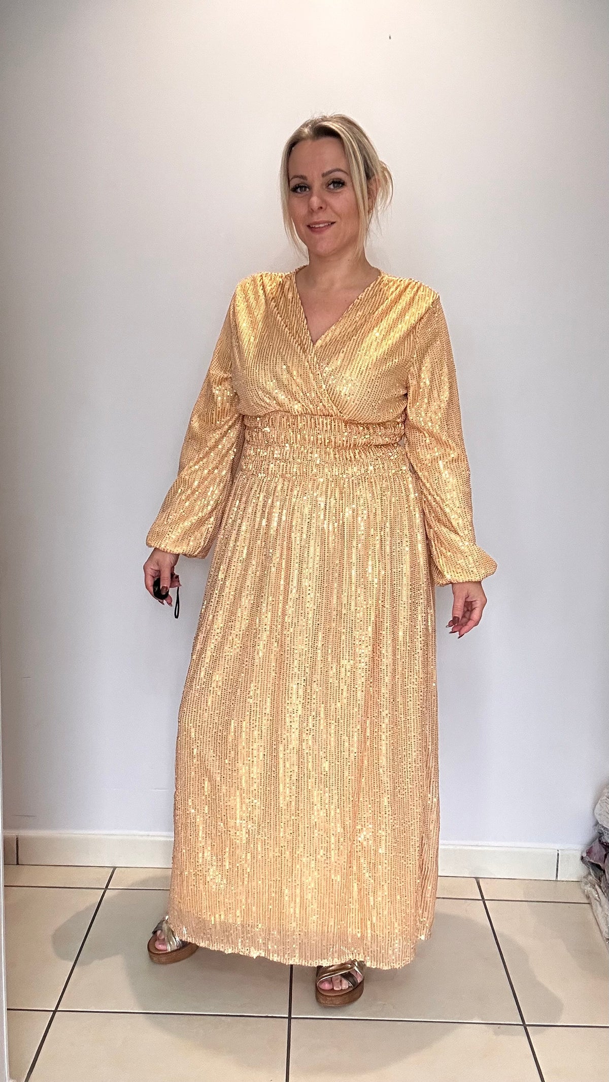 Robe sequins longue