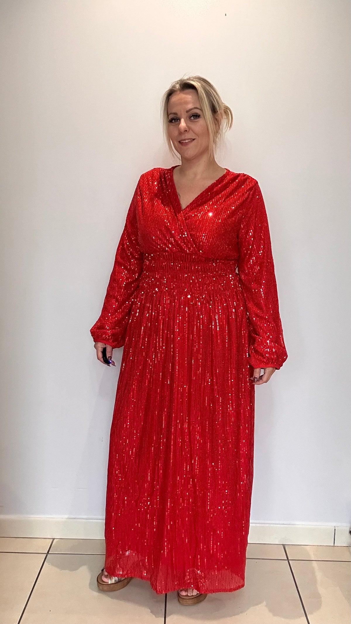 Robe sequins longue