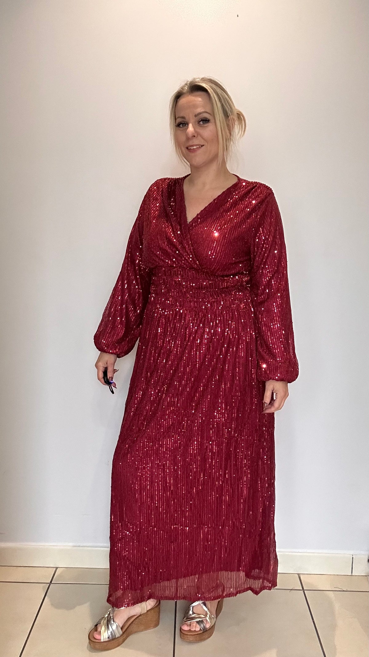 Robe sequins longue