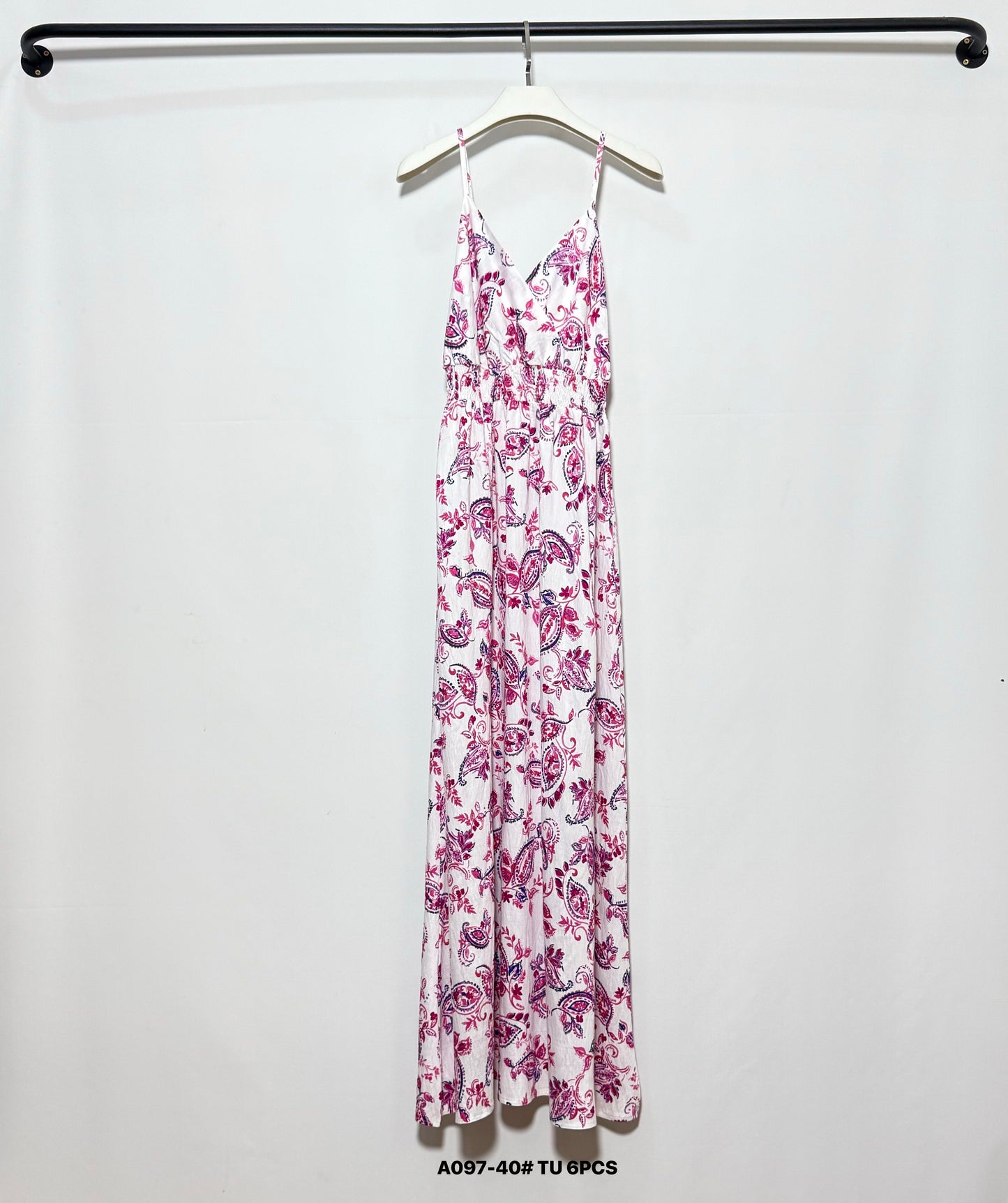 Robe bretelles en viscose ( A097-40)