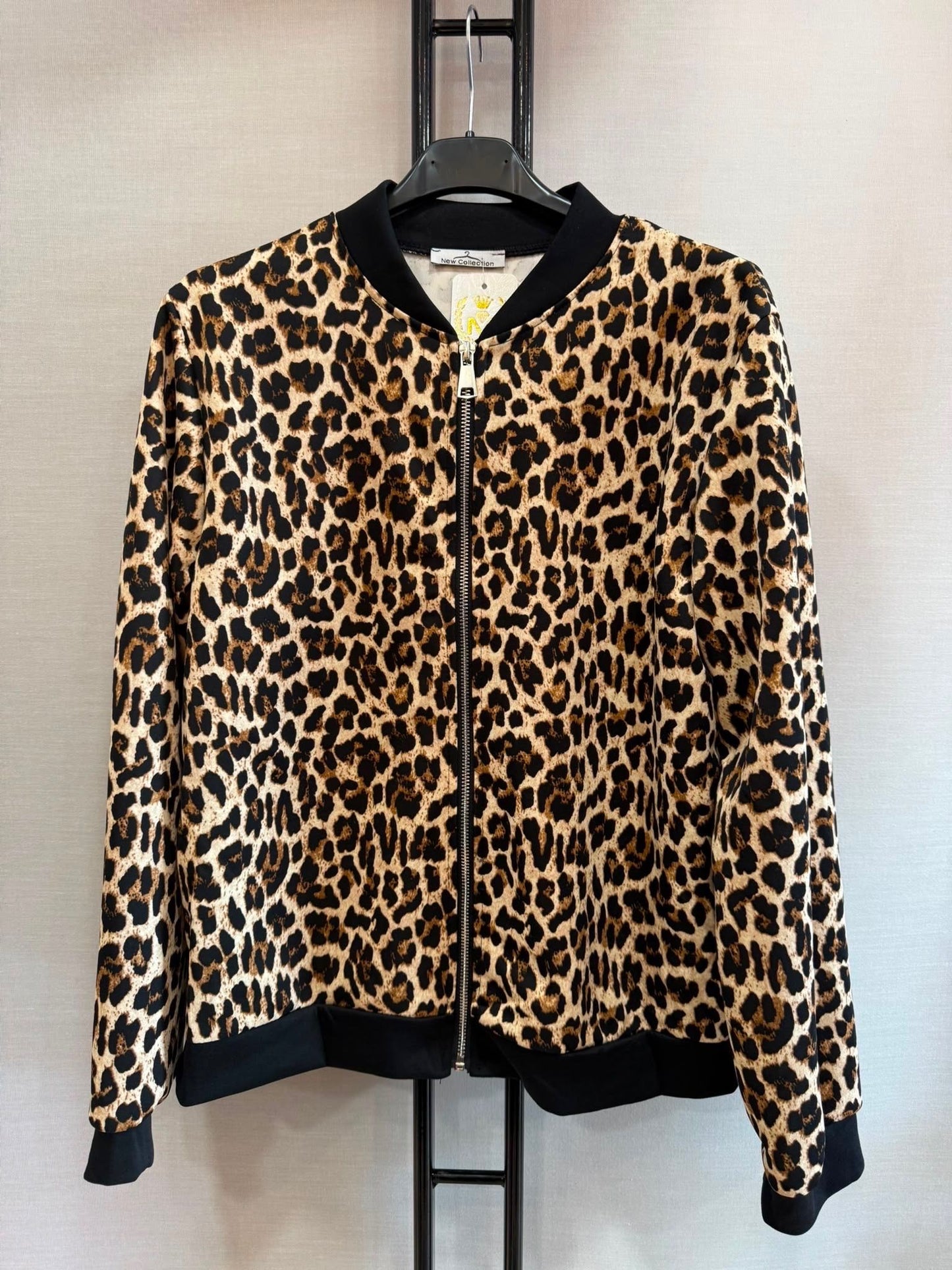 Veste zippée léopard