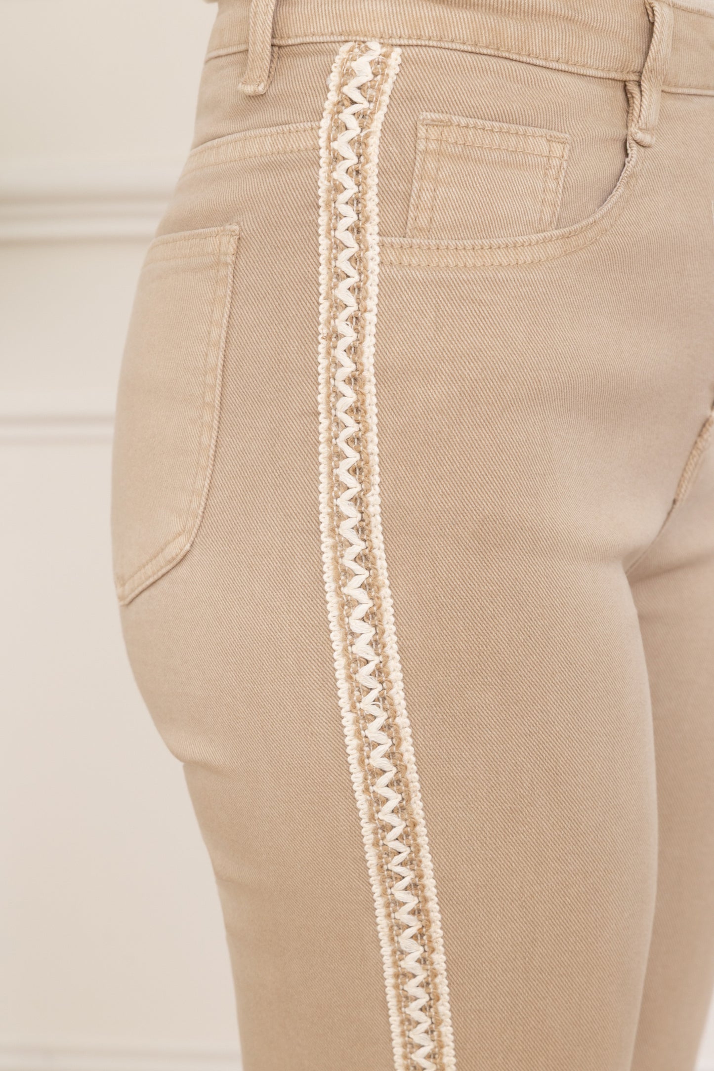 Jean flare beige