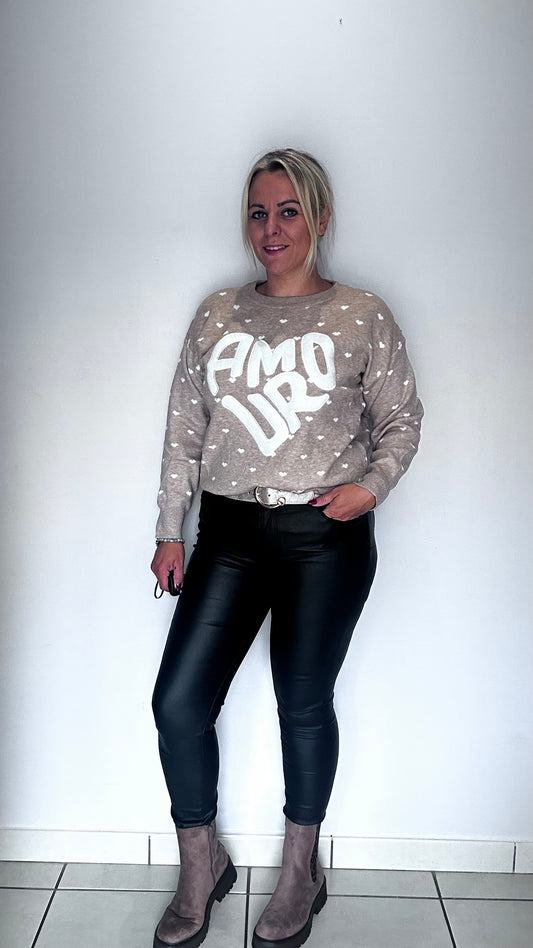 Pantalon huilé stretch – Taille haute